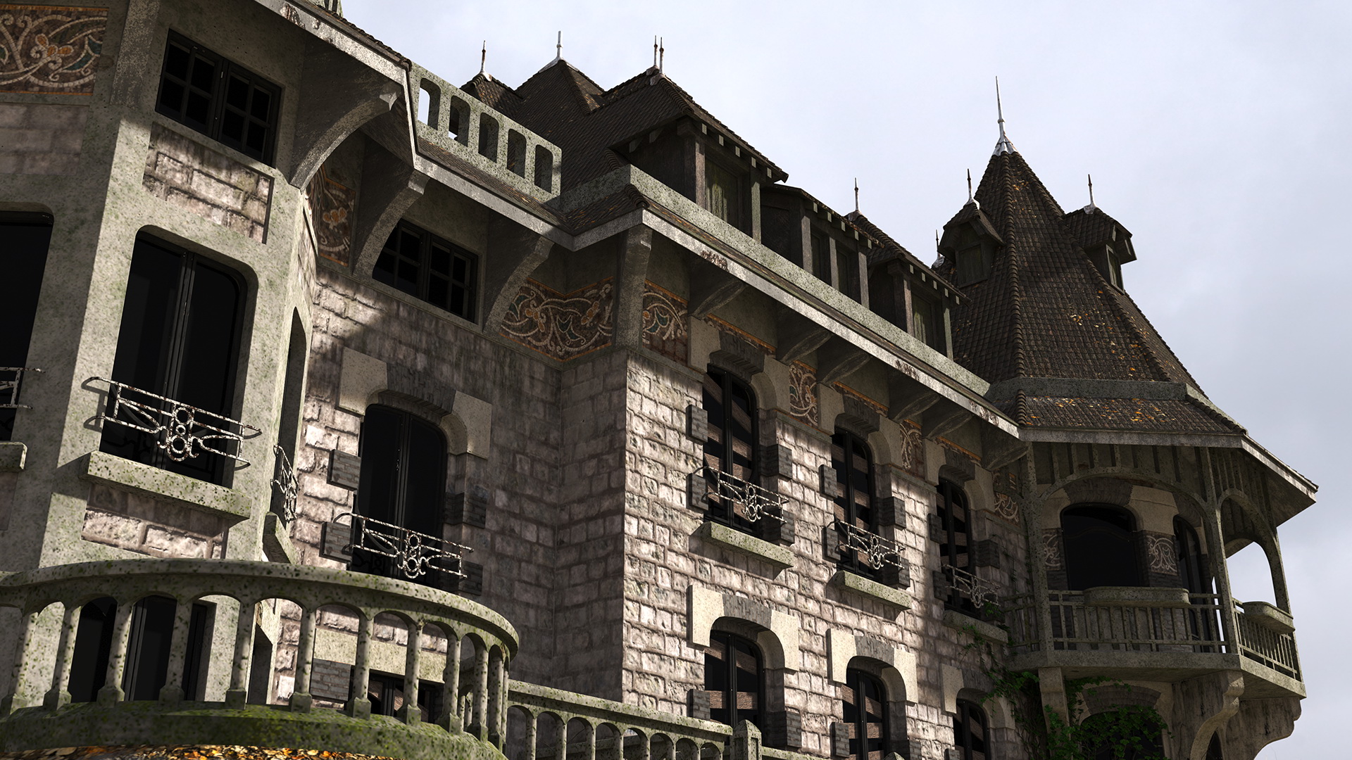 Old Haunted Mansion 3D model
