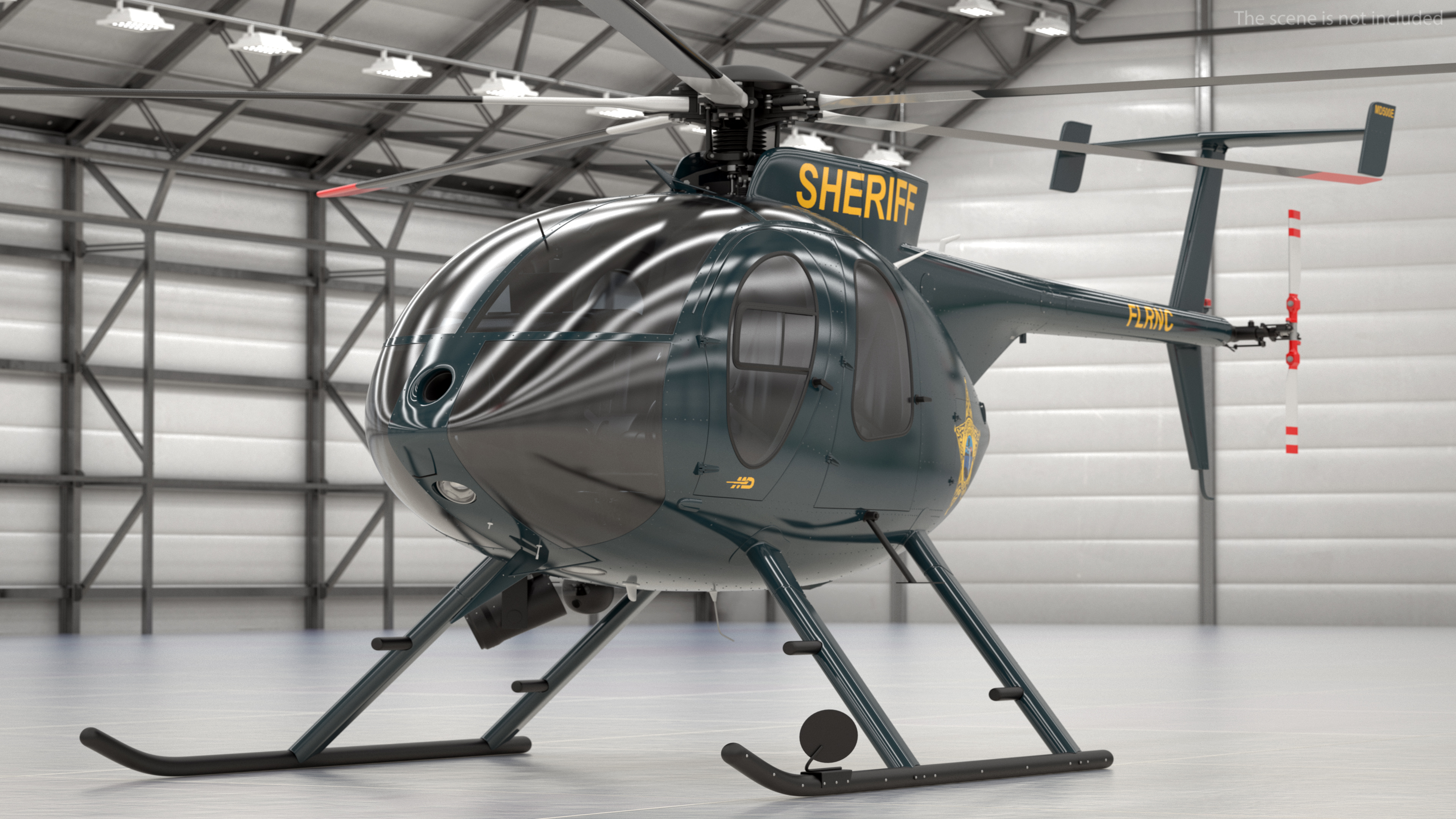 3D MD 500E Sheriff Helicopter