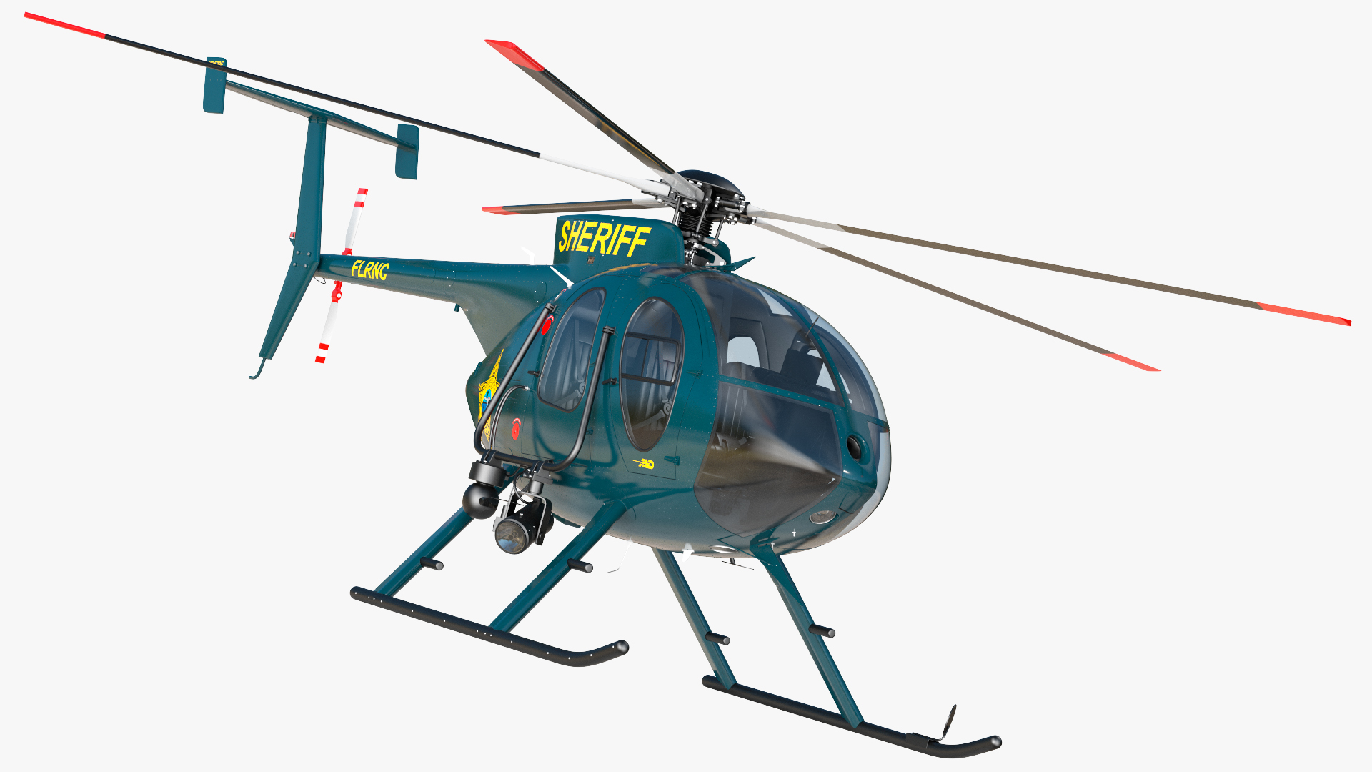 3D MD 500E Sheriff Helicopter