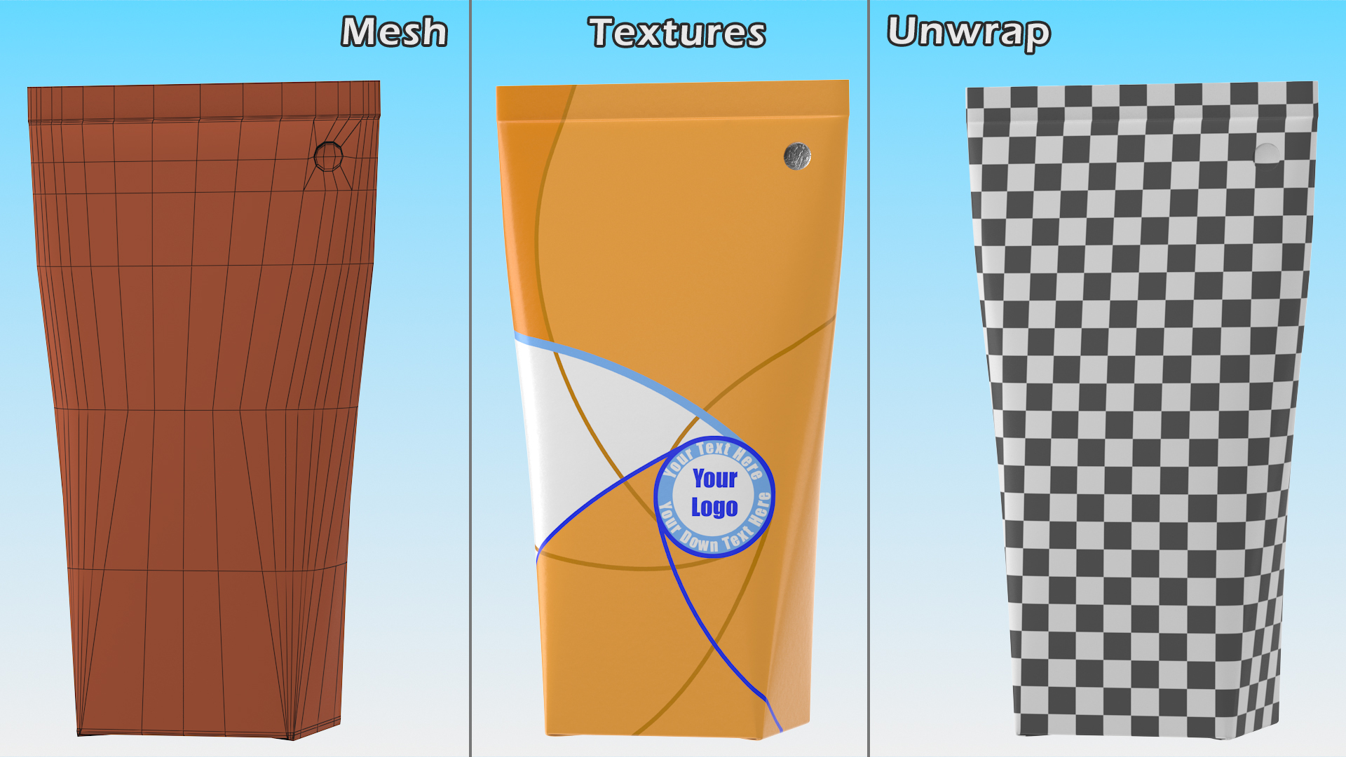 3D Aseptic Packaging For Triangular Liquid Orange