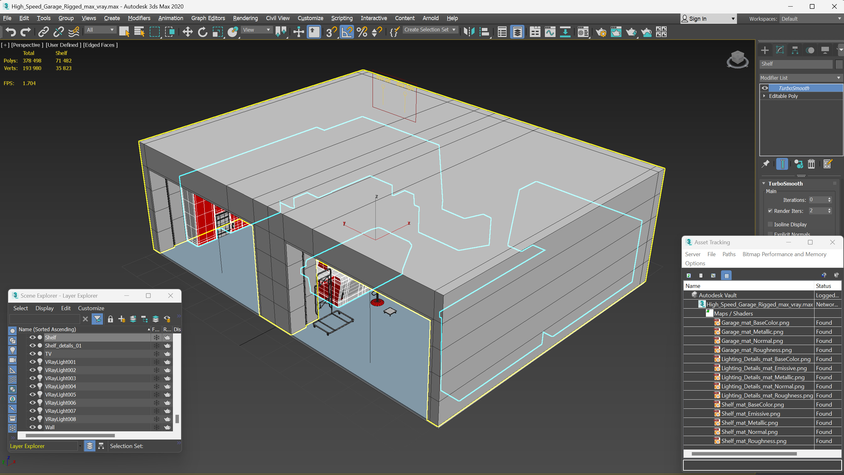 High Speed Garage Rigged 3D model