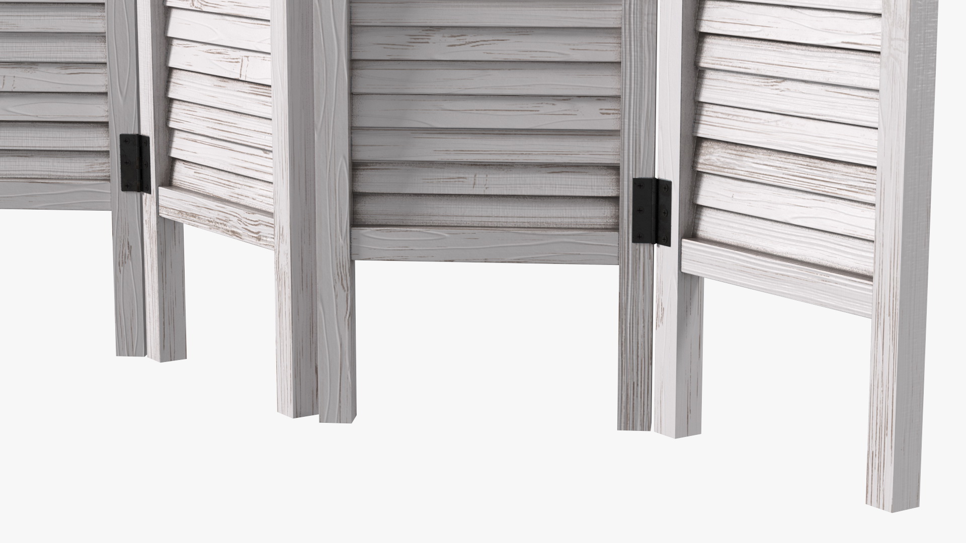 Folding Wood Room Divider Screen 3D