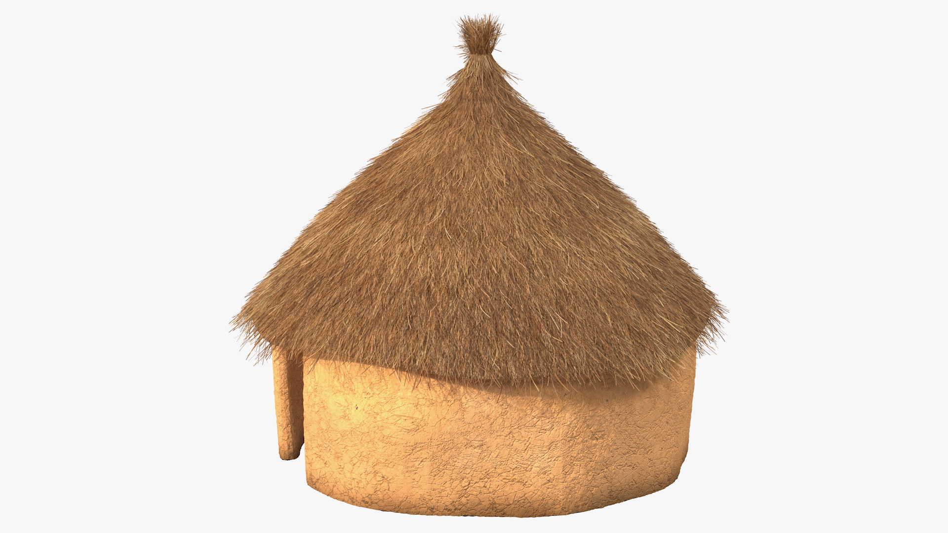 3D Traditional African Mud Hut Fur