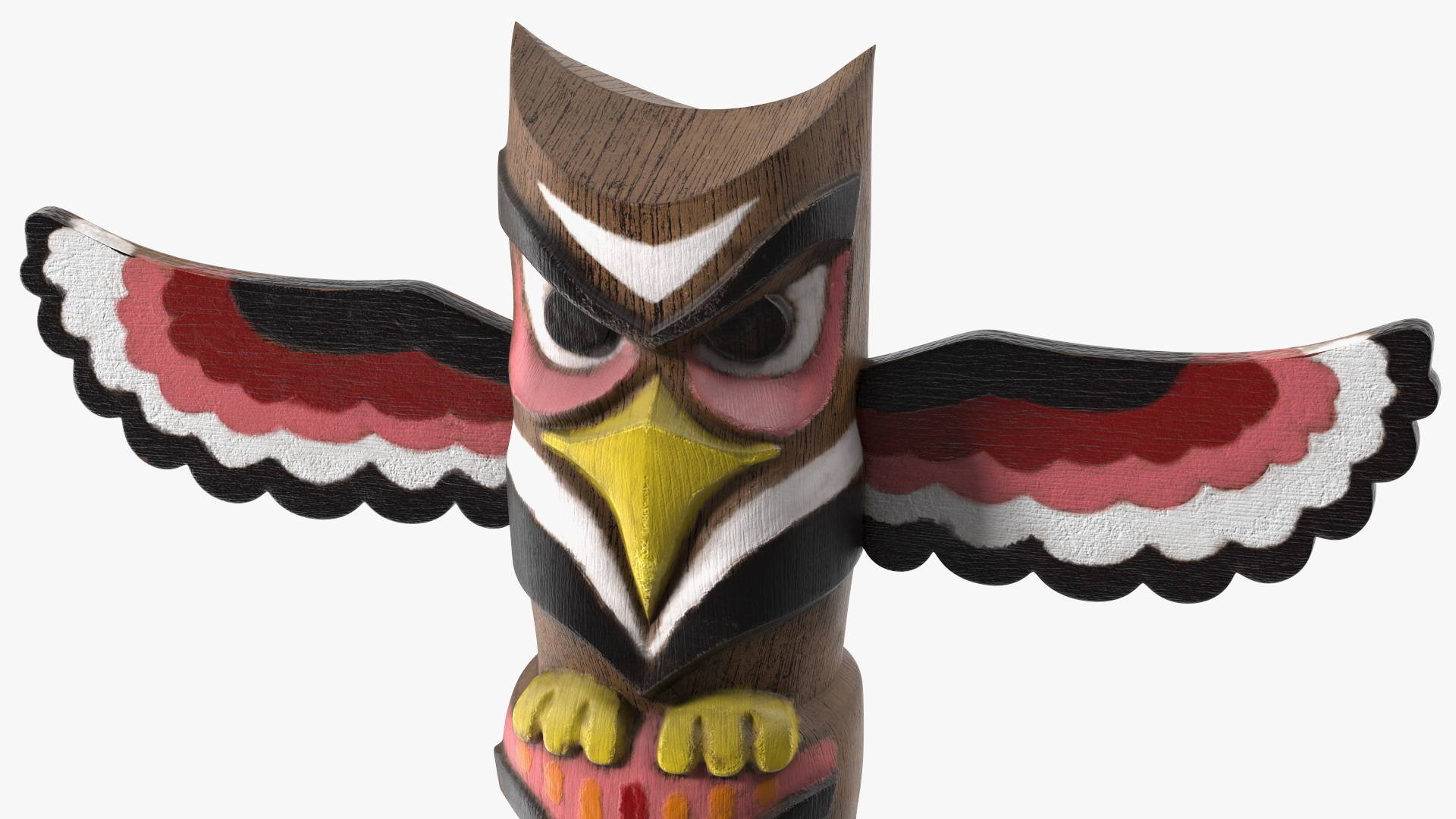 3D Colorful Wooden Totem Pole