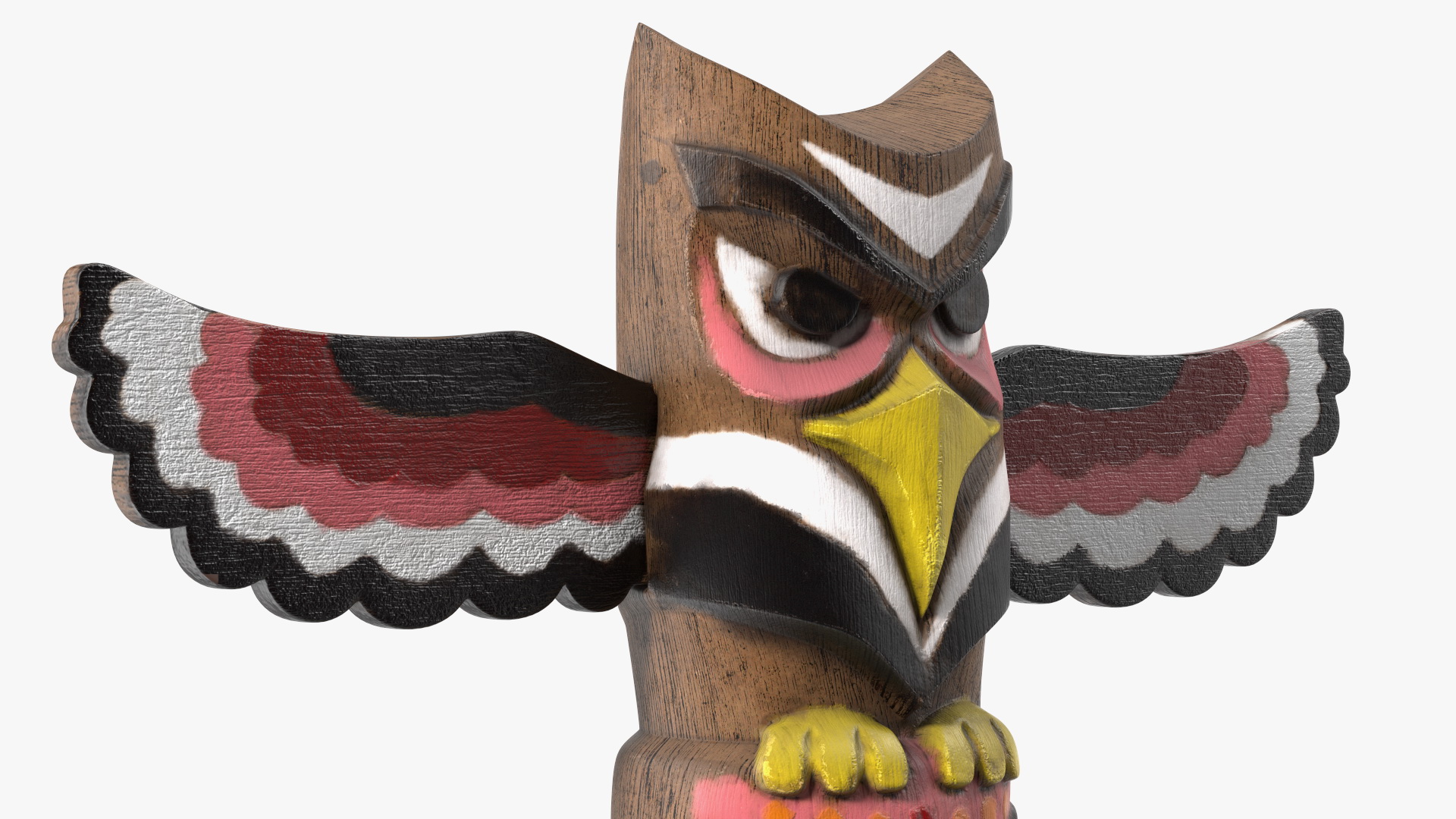 3D Colorful Wooden Totem Pole