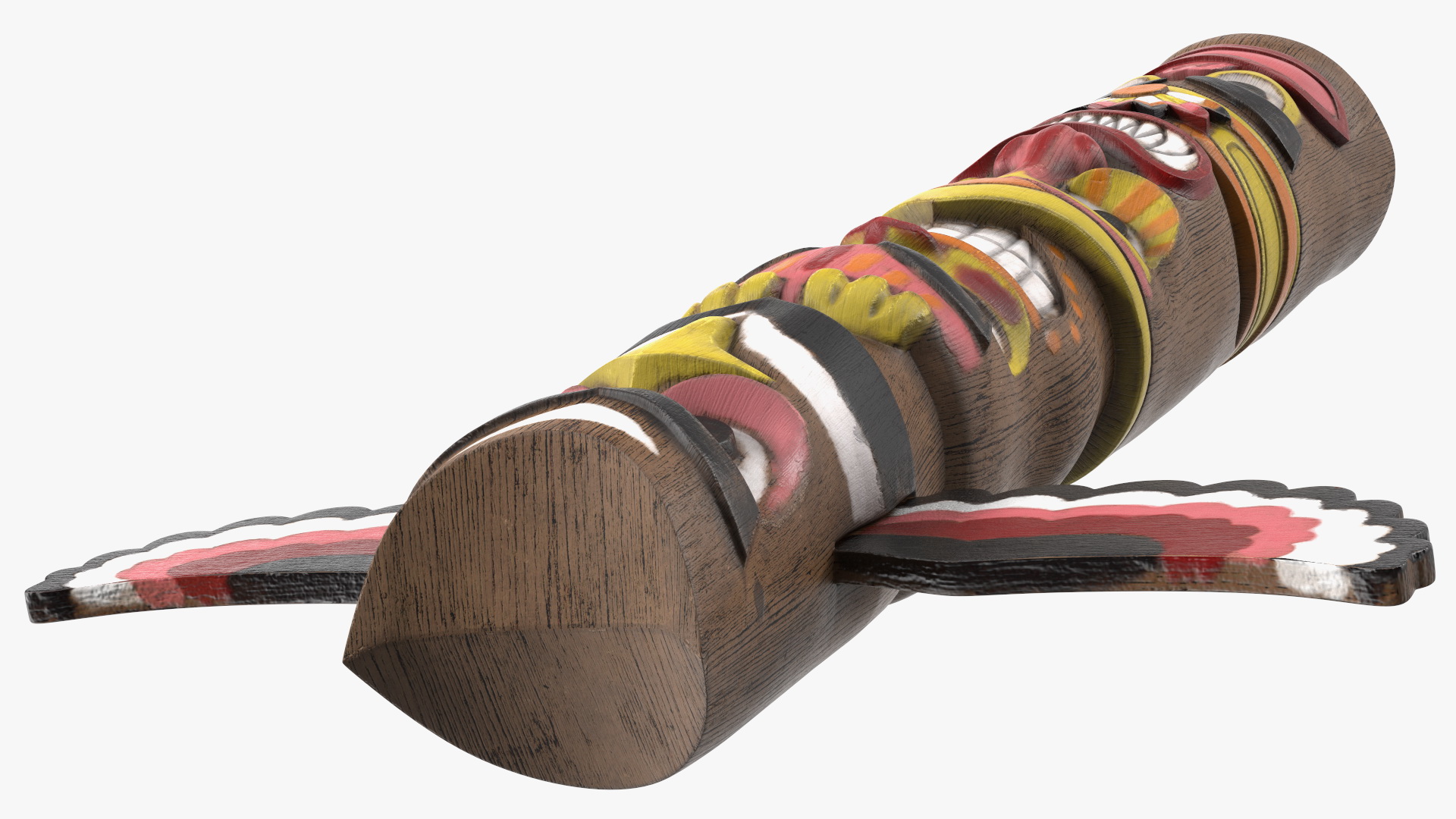 3D Colorful Wooden Totem Pole