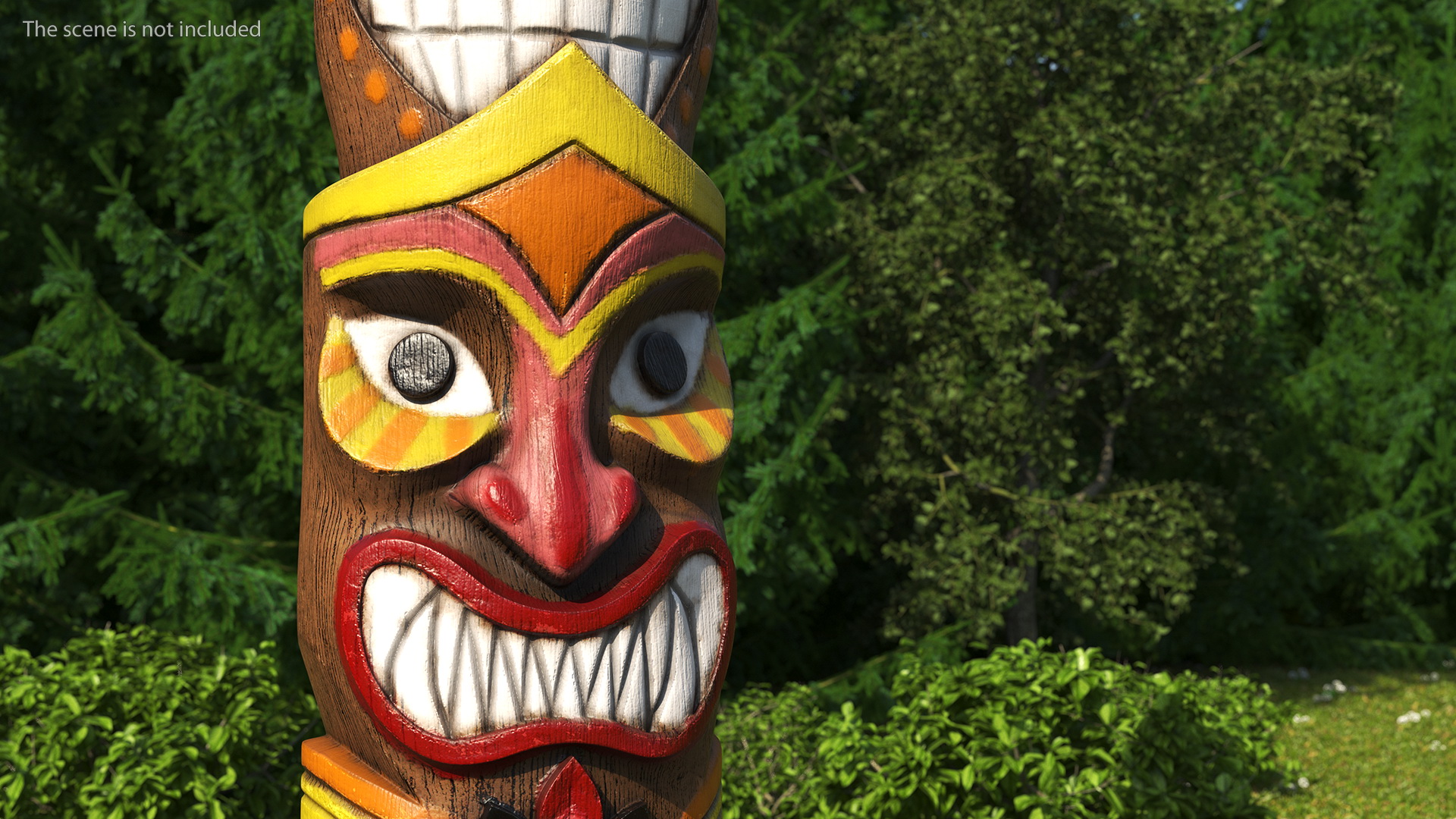 3D Colorful Wooden Totem Pole