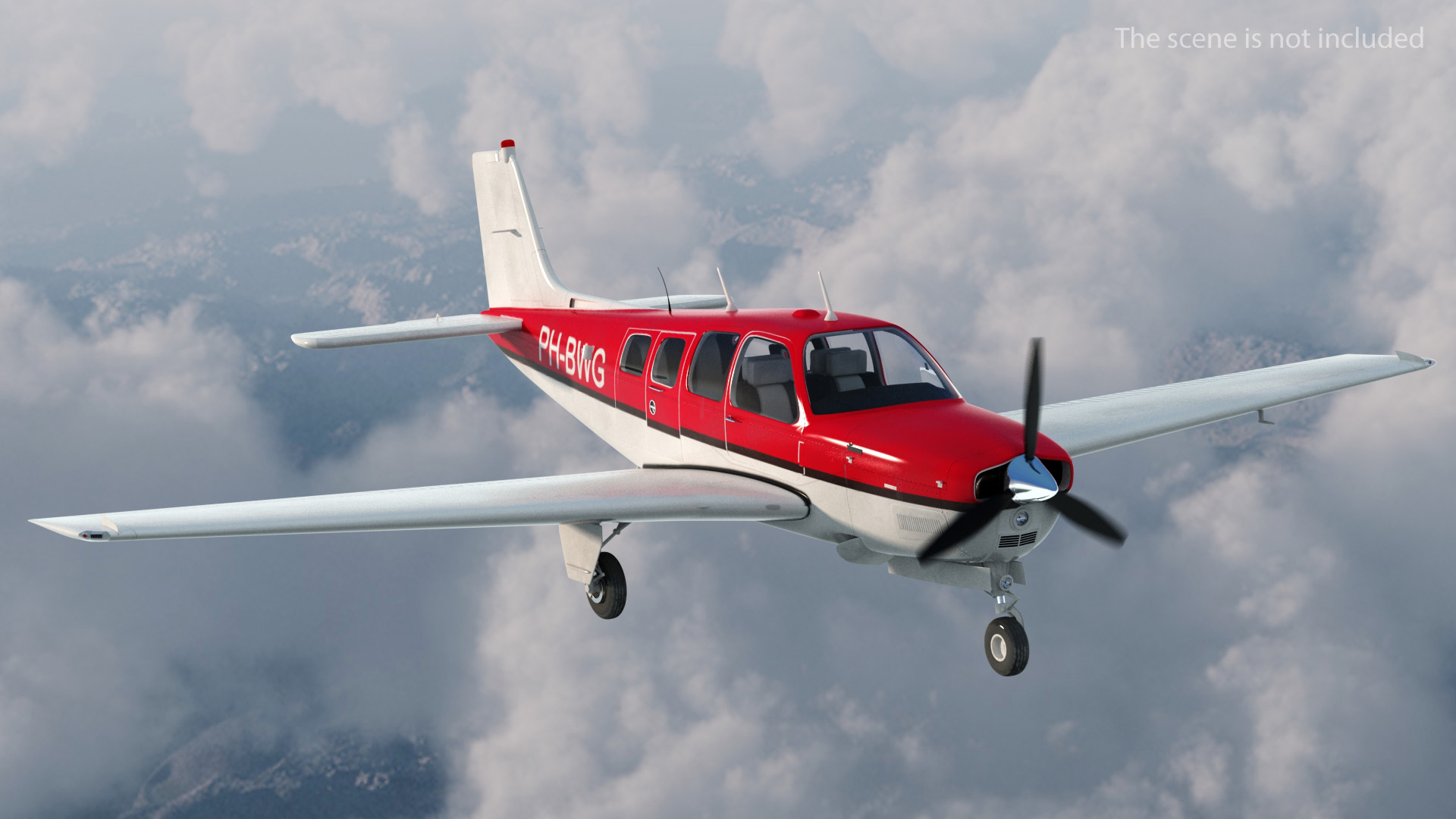 3D Light Civil Airplane Generic model