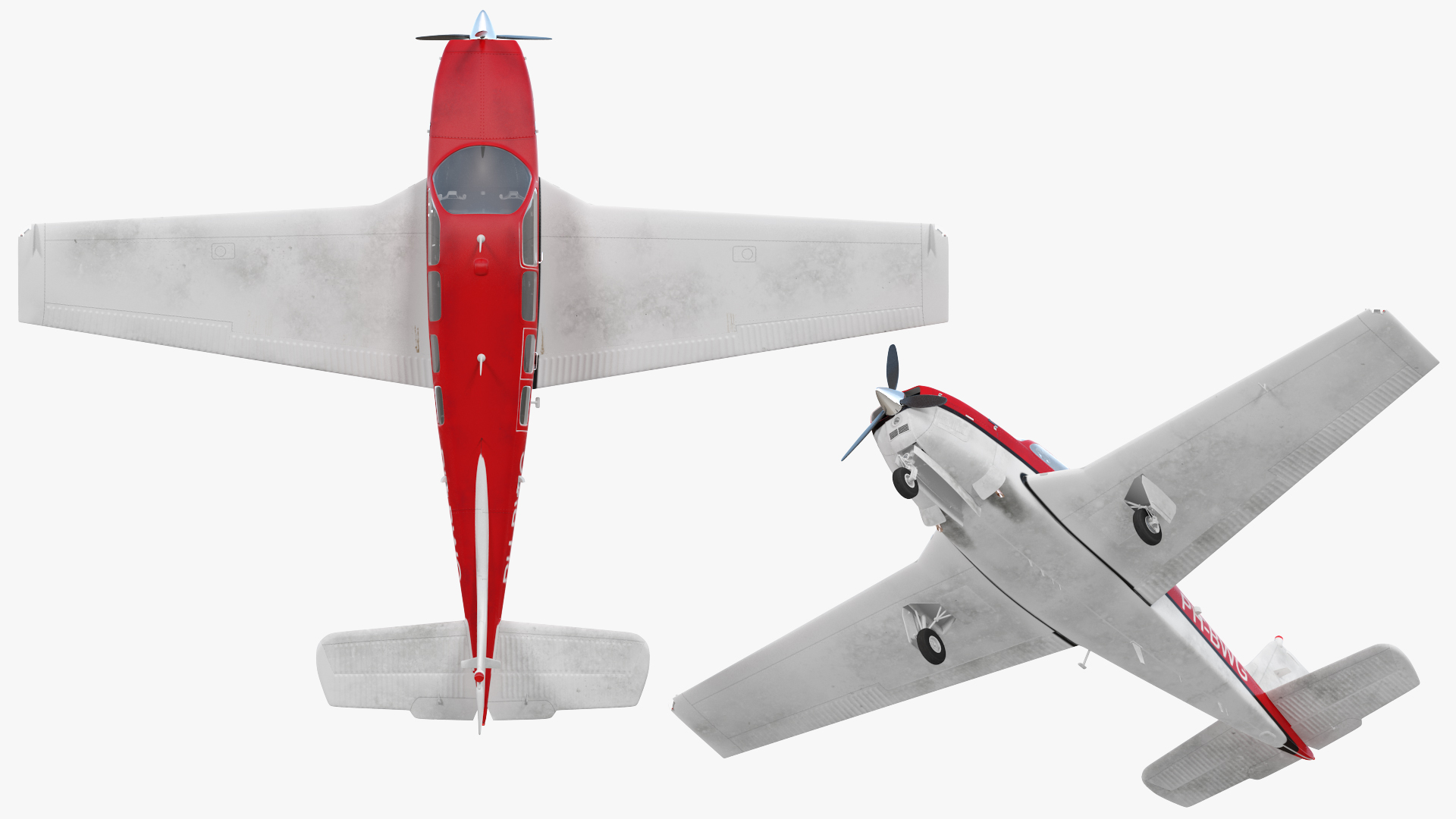 3D Light Civil Airplane Generic model