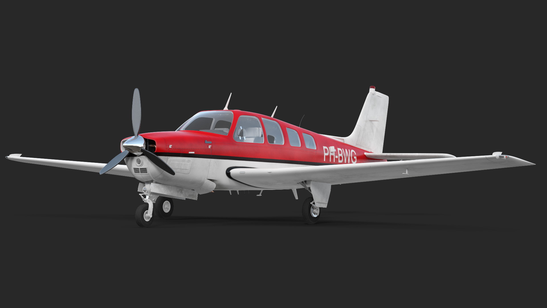 3D Light Civil Airplane Generic model