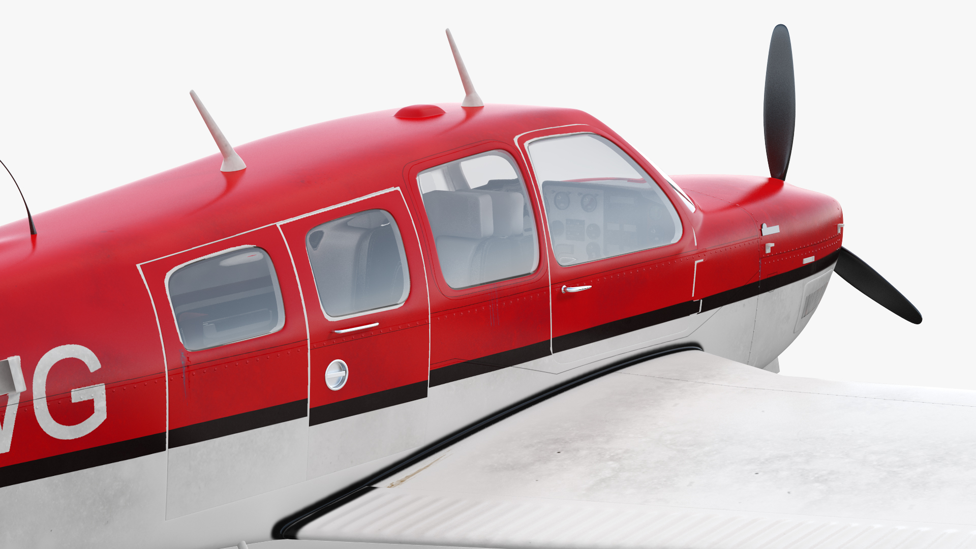 3D Light Civil Airplane Generic model