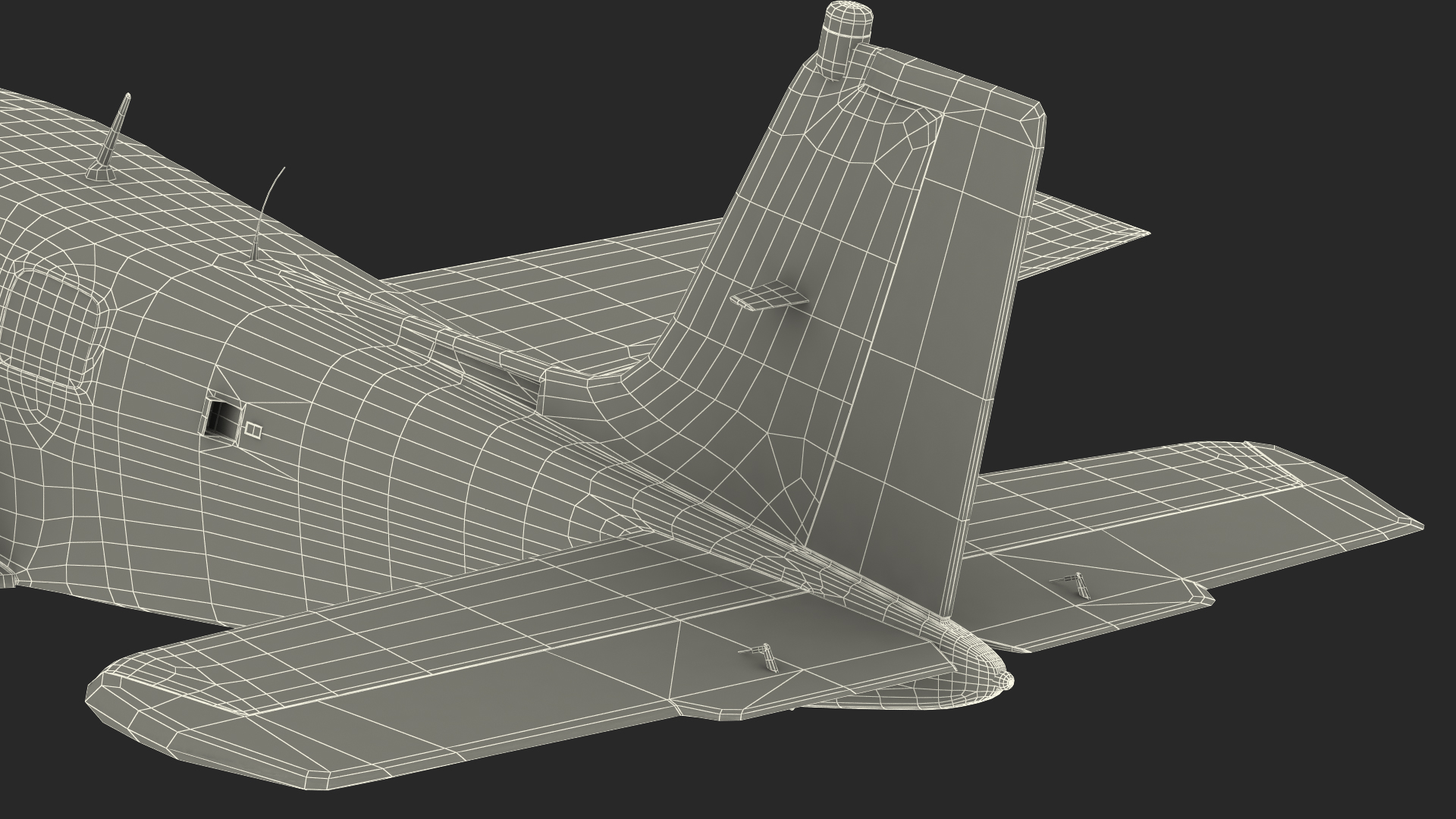 3D Light Civil Airplane Generic model
