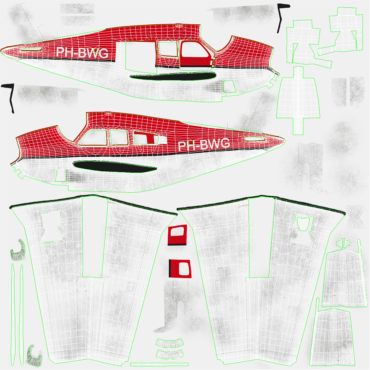 3D Light Civil Airplane Generic model