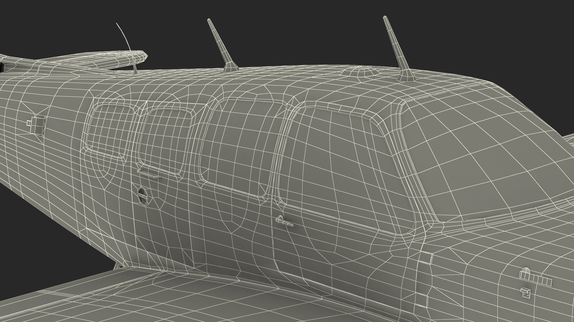 3D Light Civil Airplane Generic model