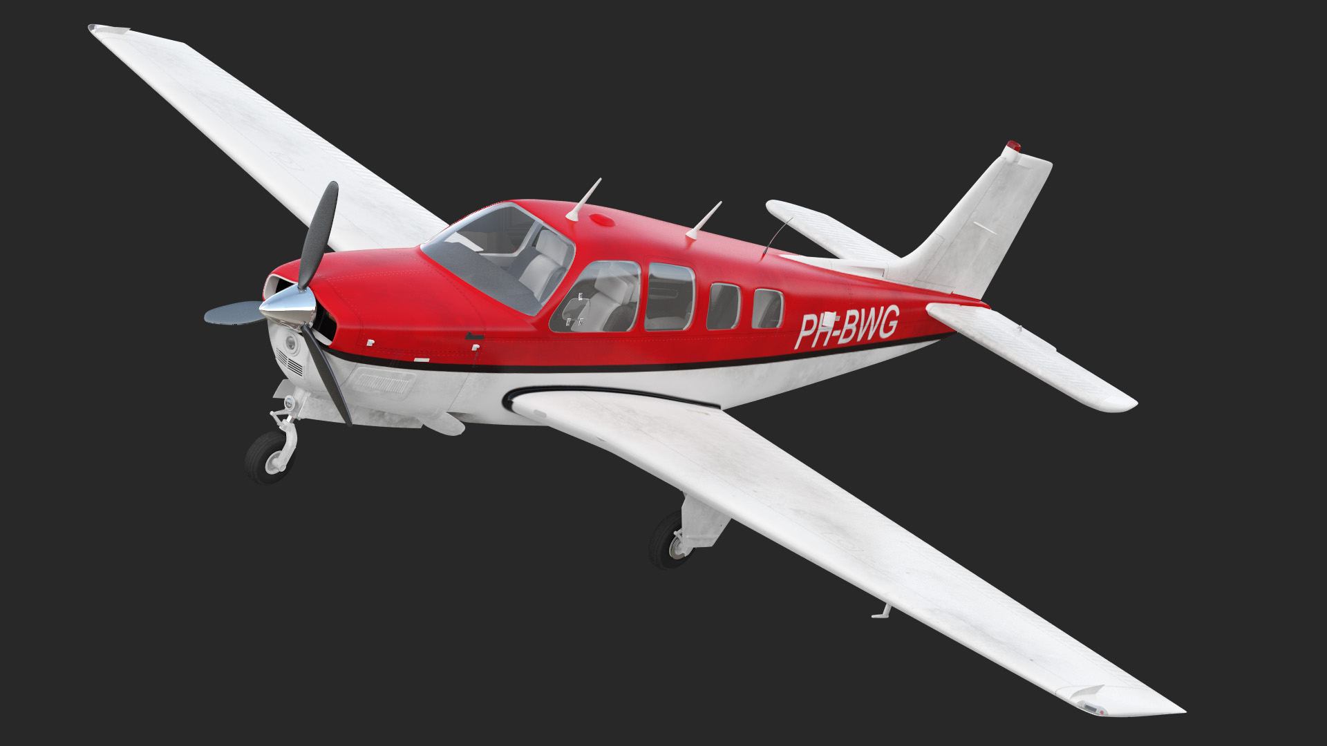 3D Light Civil Airplane Generic model