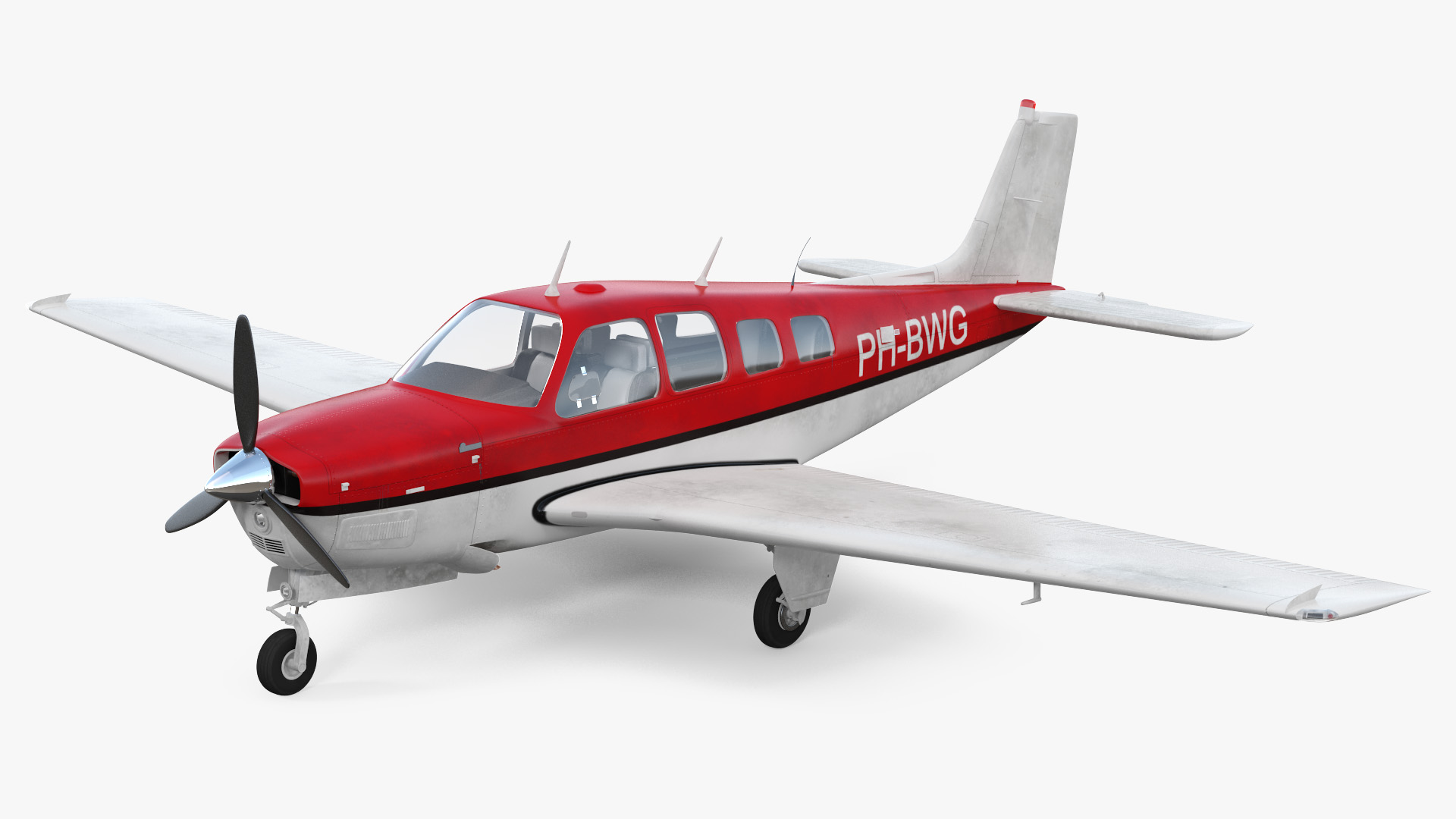 3D Light Civil Airplane Generic model