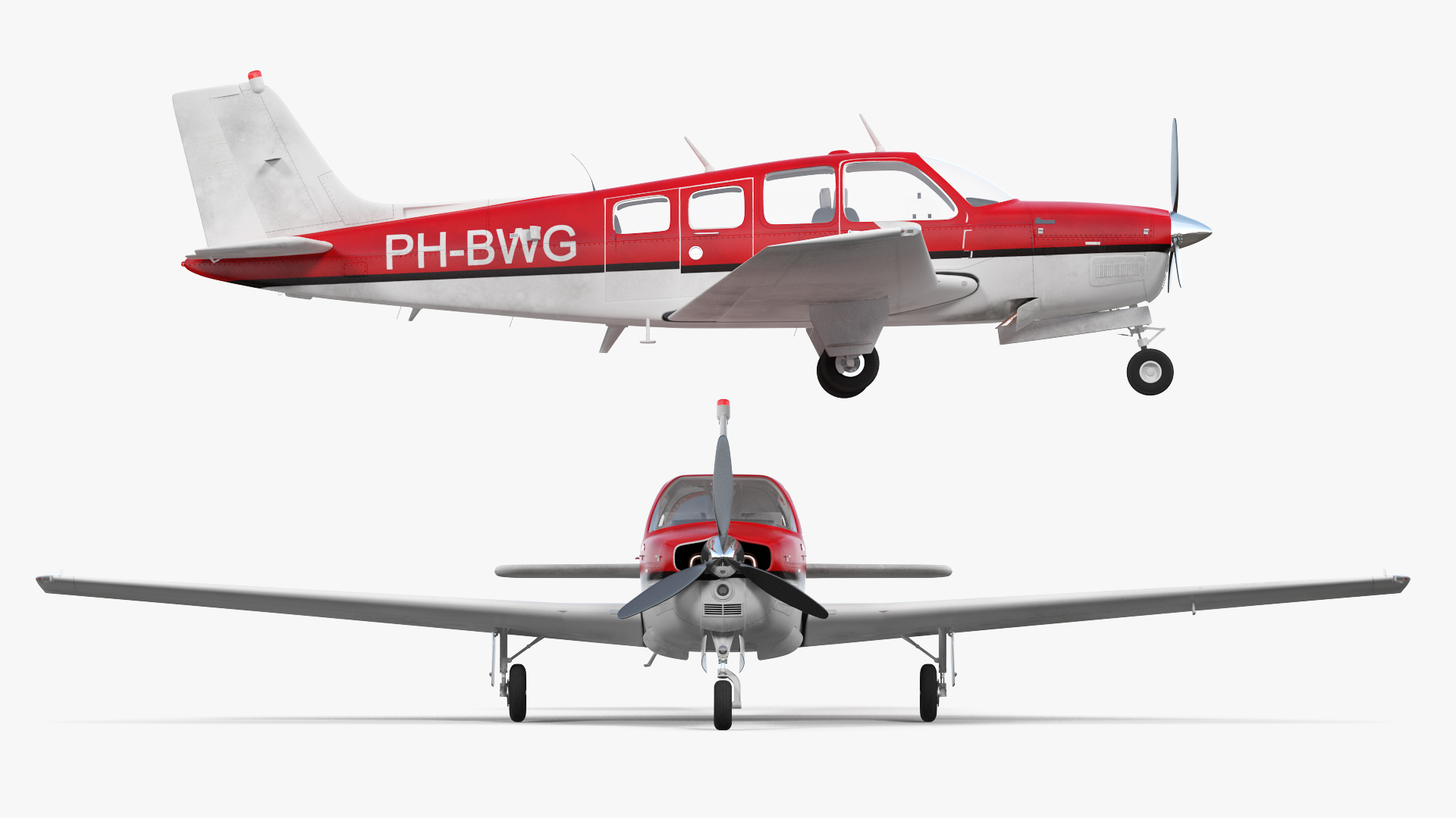 3D Light Civil Airplane Generic model