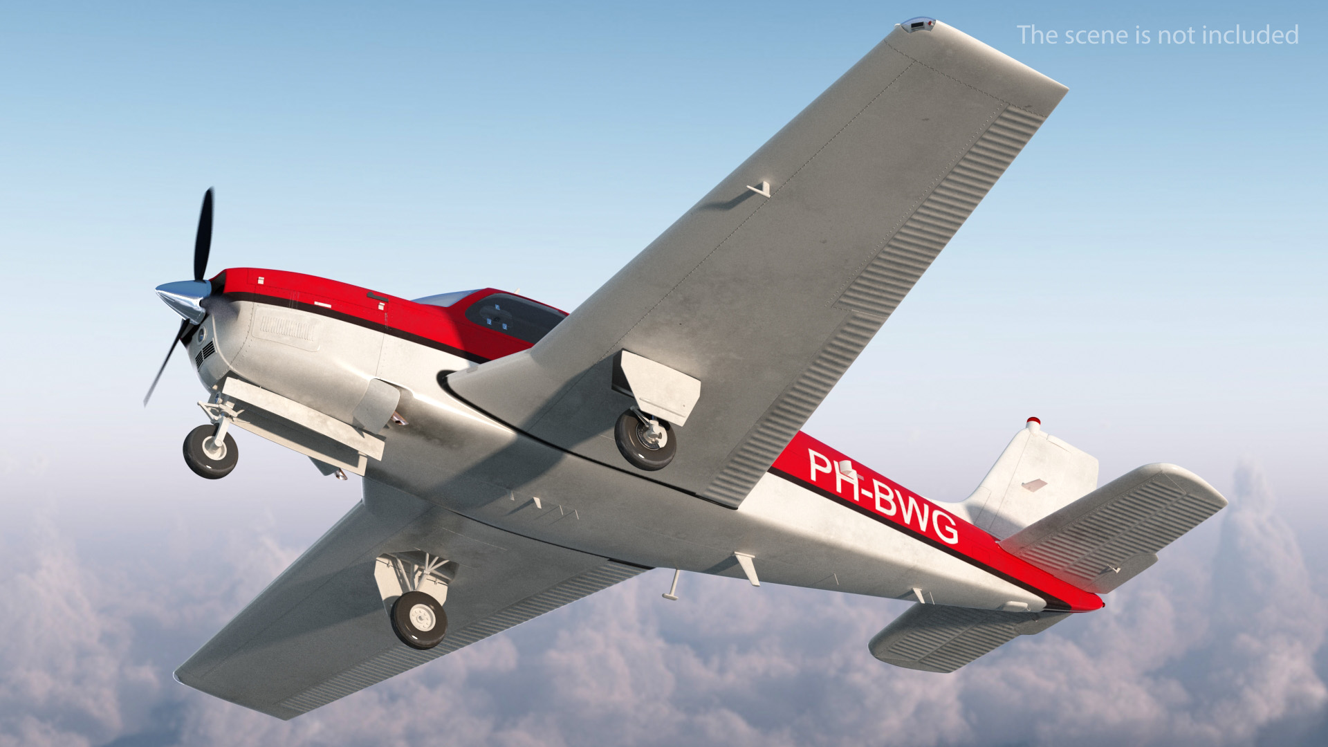 3D Light Civil Airplane Generic model