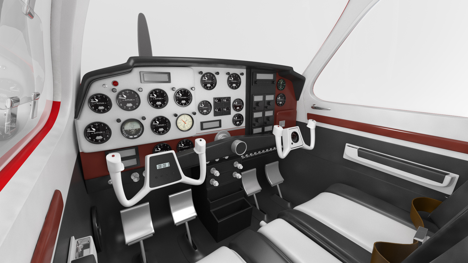3D Light Civil Airplane Generic model