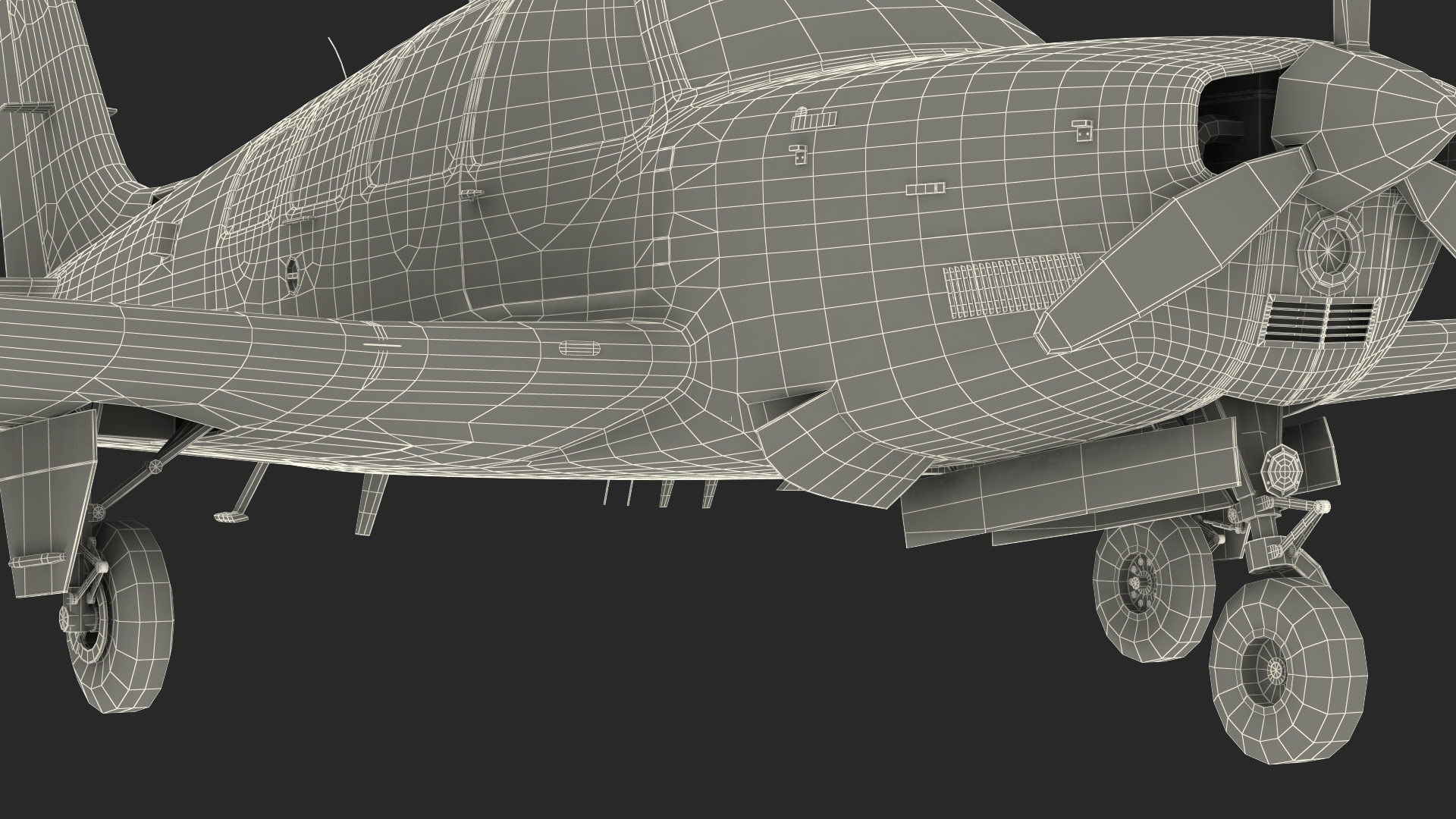 3D Light Civil Airplane Generic model