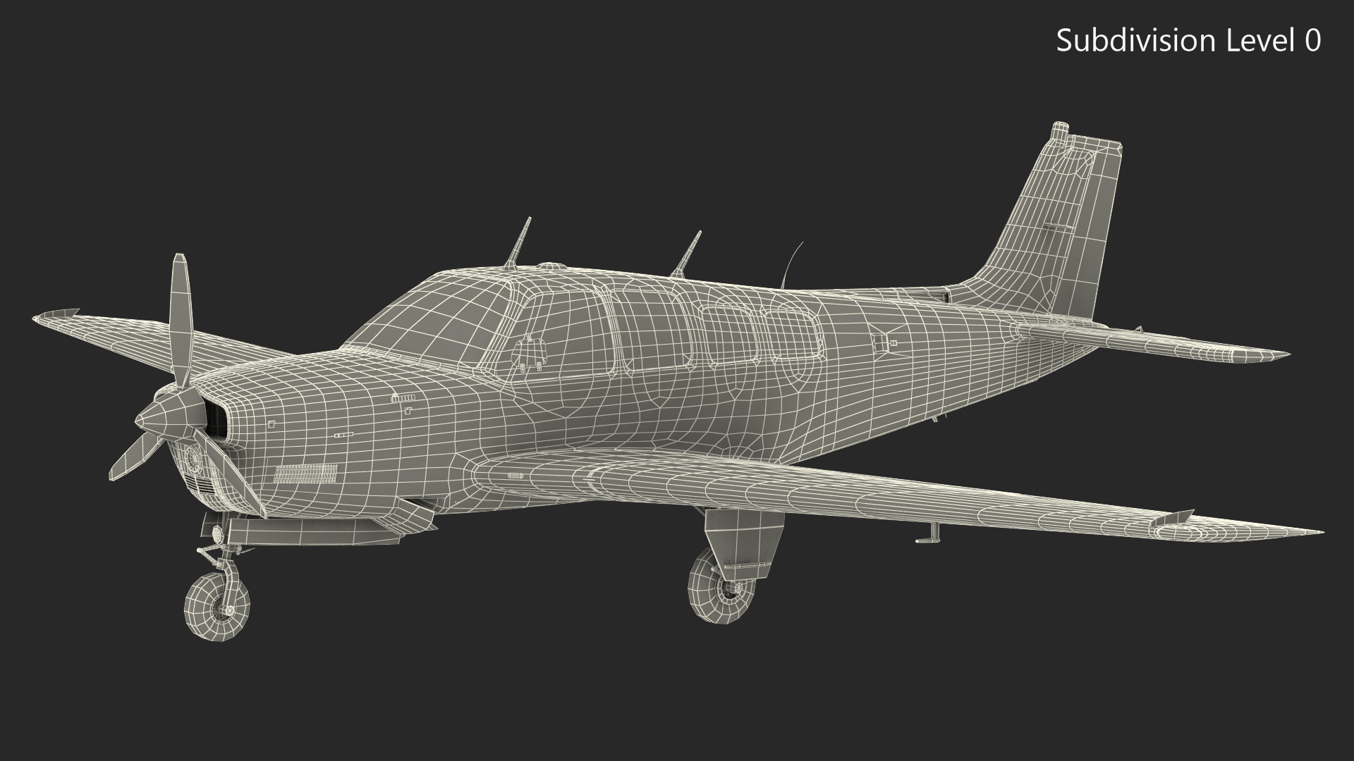 3D Light Civil Airplane Generic model