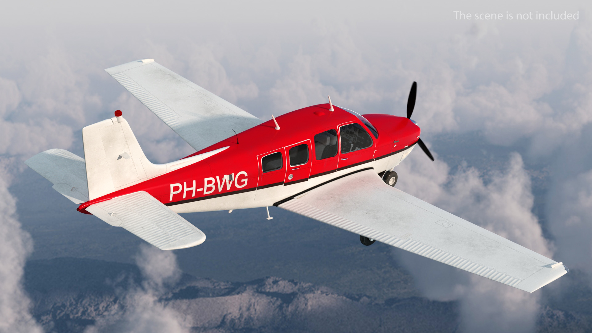 3D Light Civil Airplane Generic model