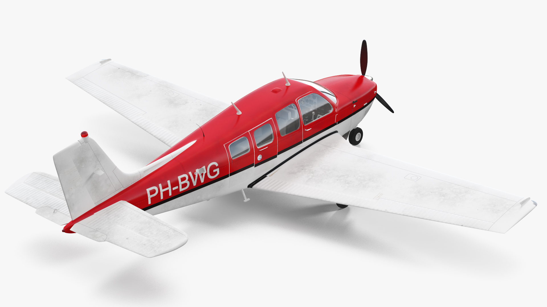 3D Light Civil Airplane Generic model