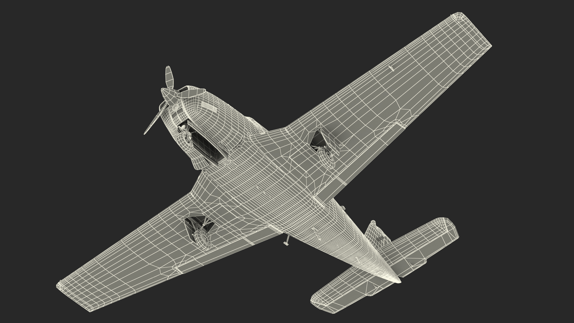 3D Light Civil Airplane Generic model