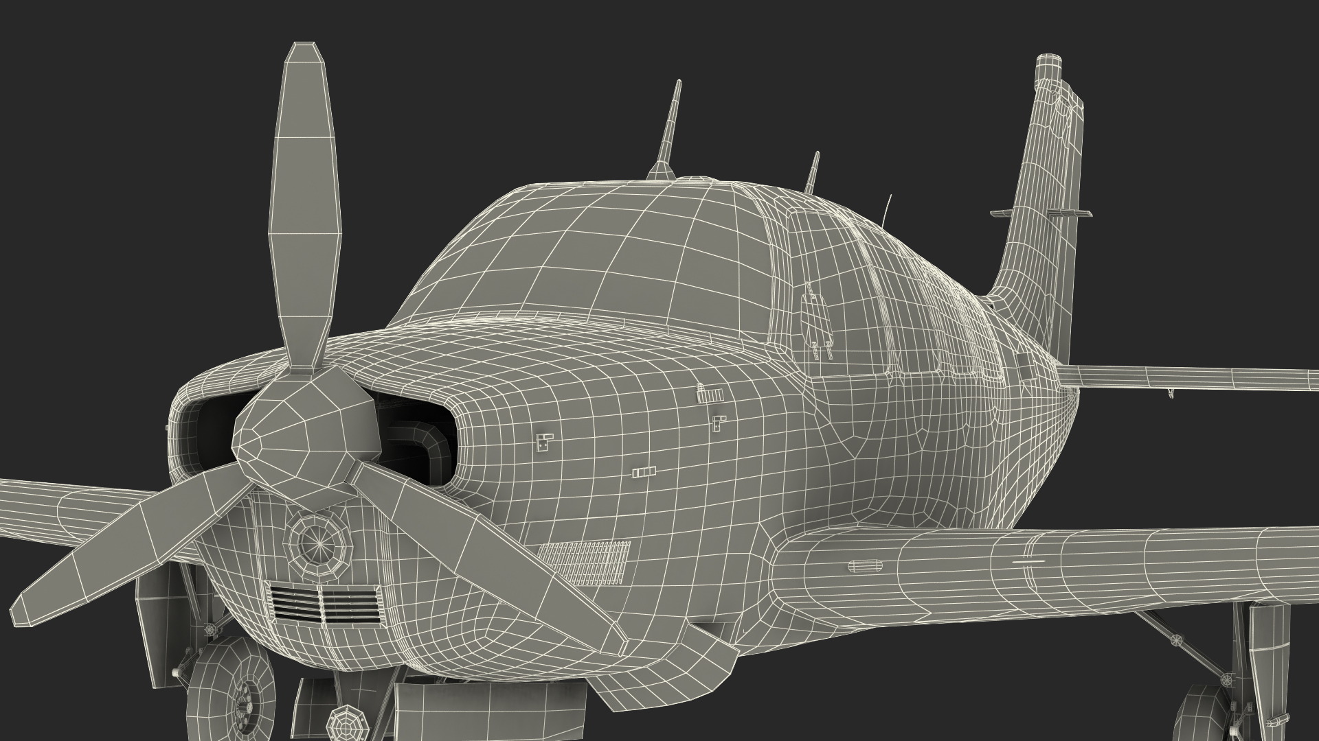 3D Light Civil Airplane Generic model