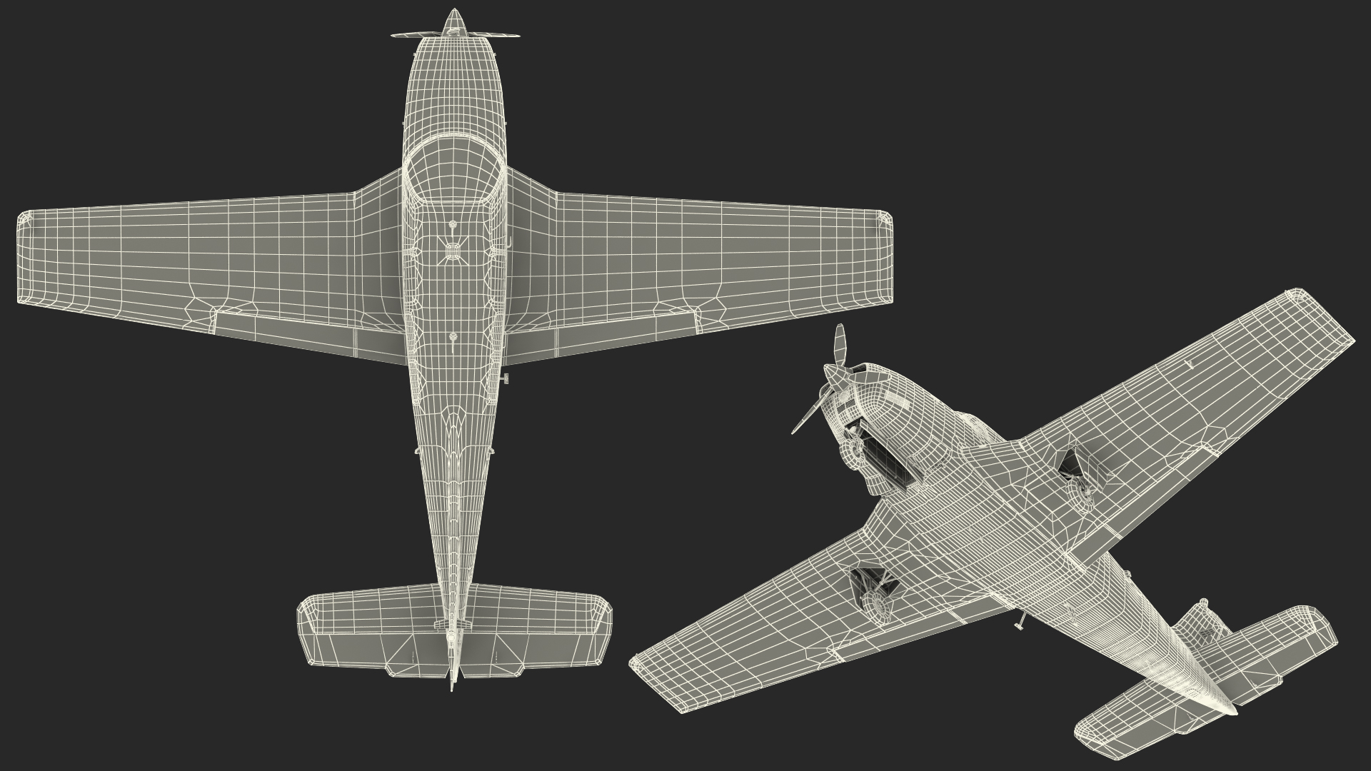 3D Light Civil Airplane Generic model
