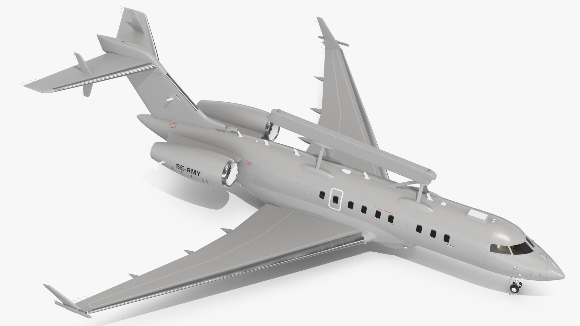 SAAB GlobalEye AEW Aircraft Simplified Interior 3D