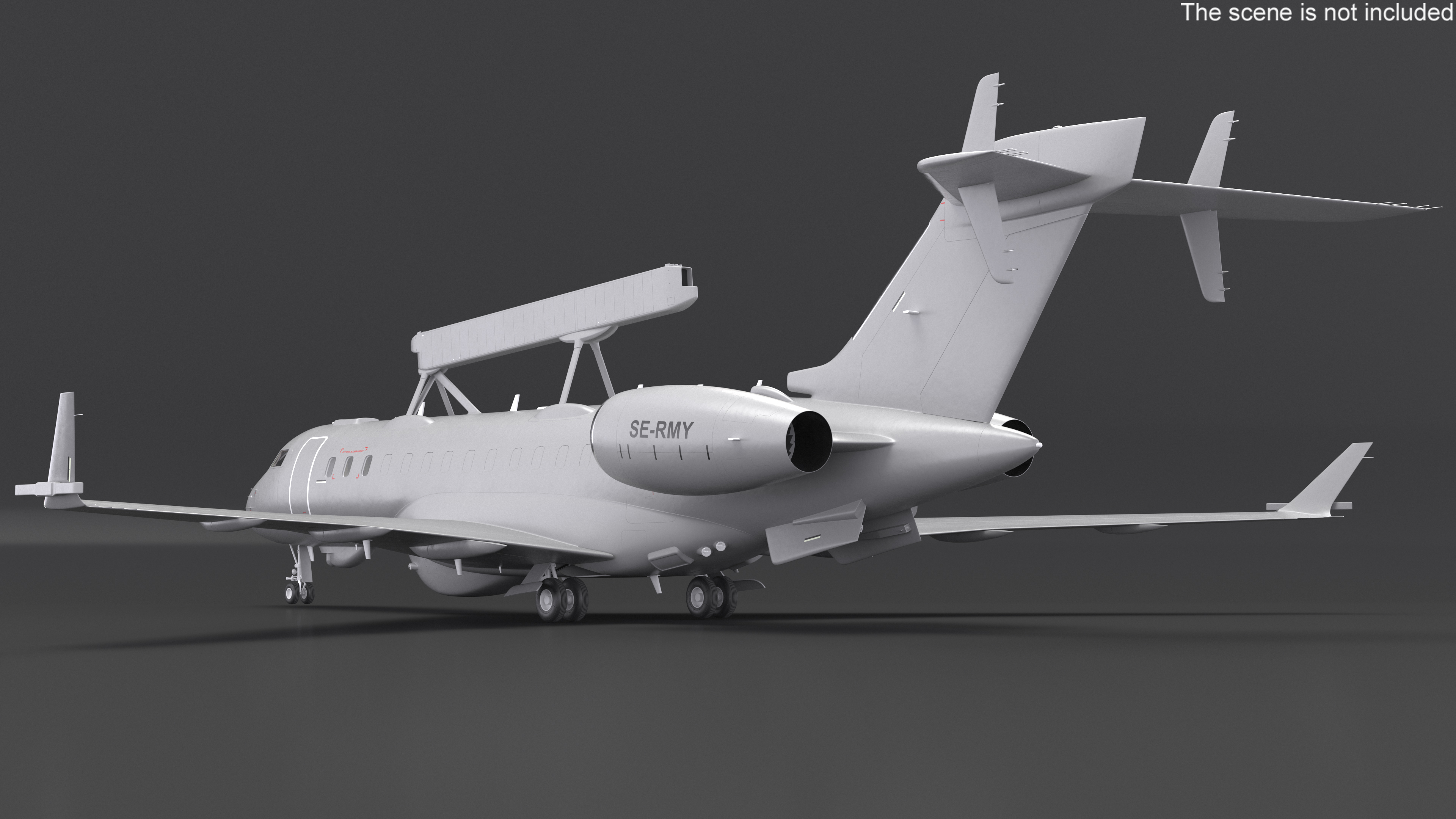 SAAB GlobalEye AEW Aircraft Simplified Interior 3D