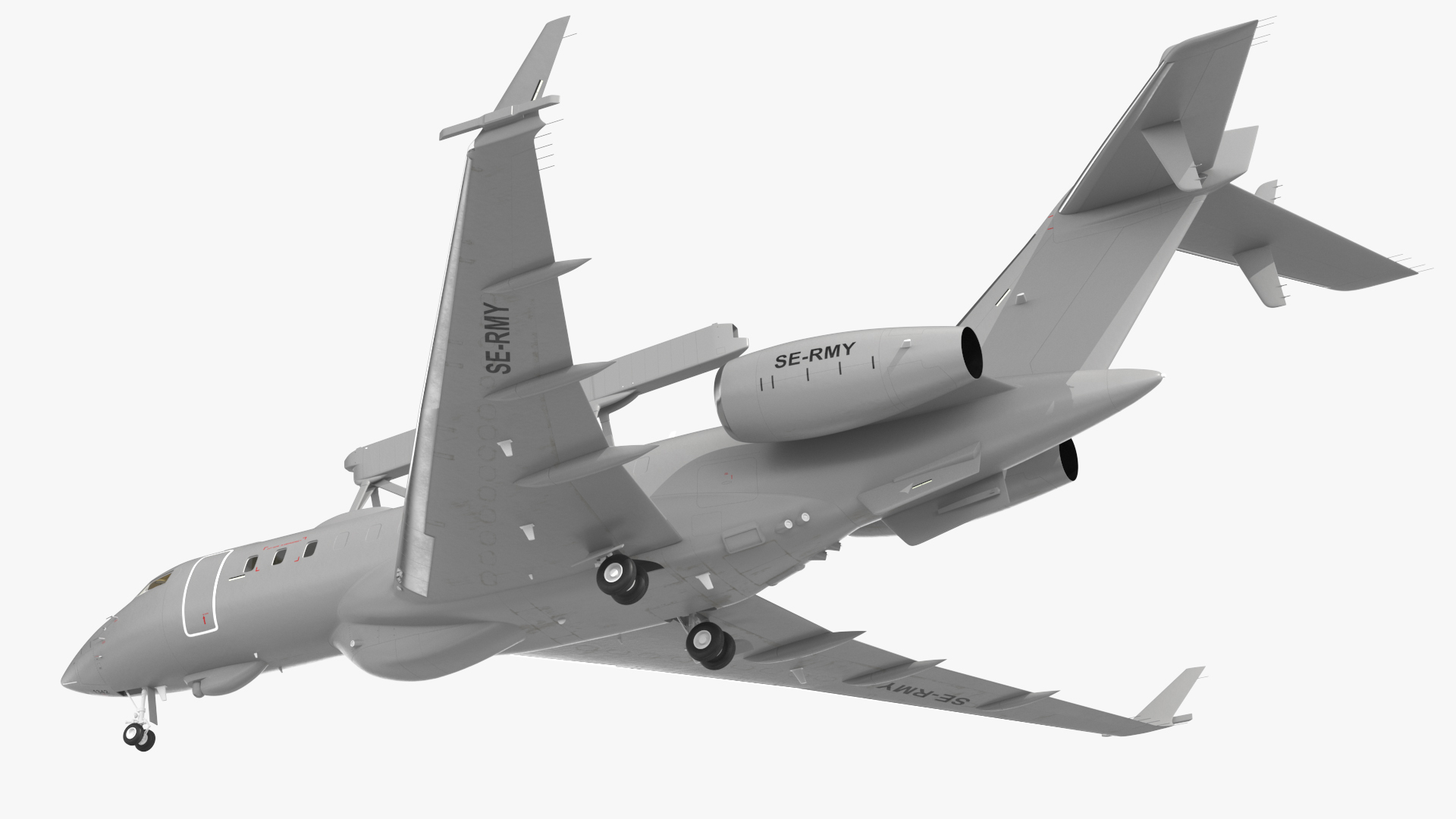 SAAB GlobalEye AEW Aircraft Simplified Interior 3D