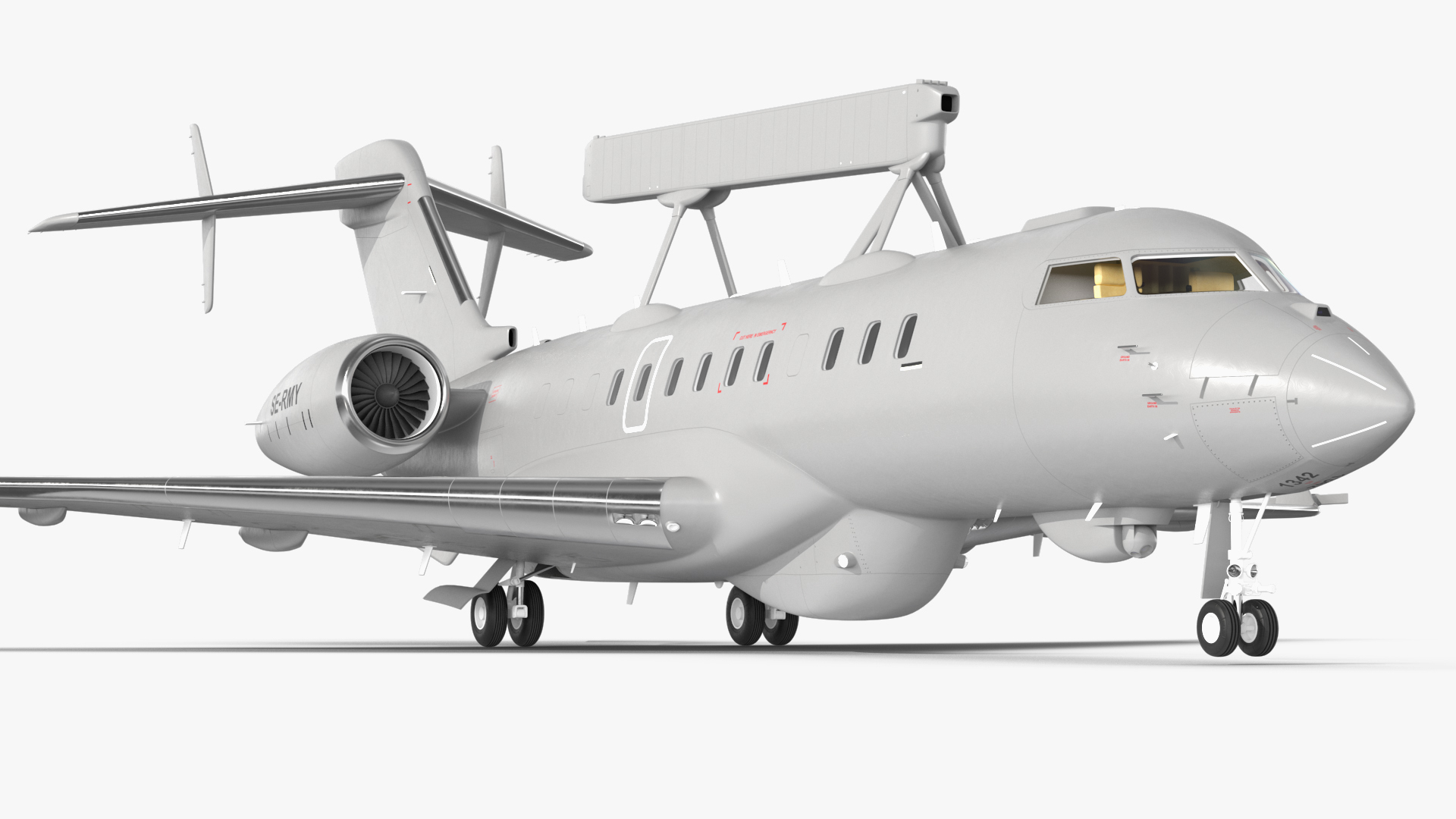 SAAB GlobalEye AEW Aircraft Simplified Interior 3D