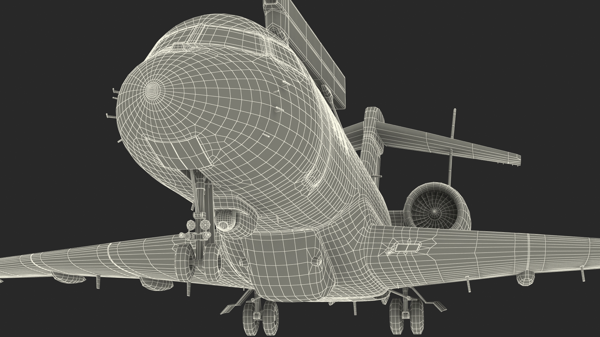 SAAB GlobalEye AEW Aircraft Simplified Interior 3D