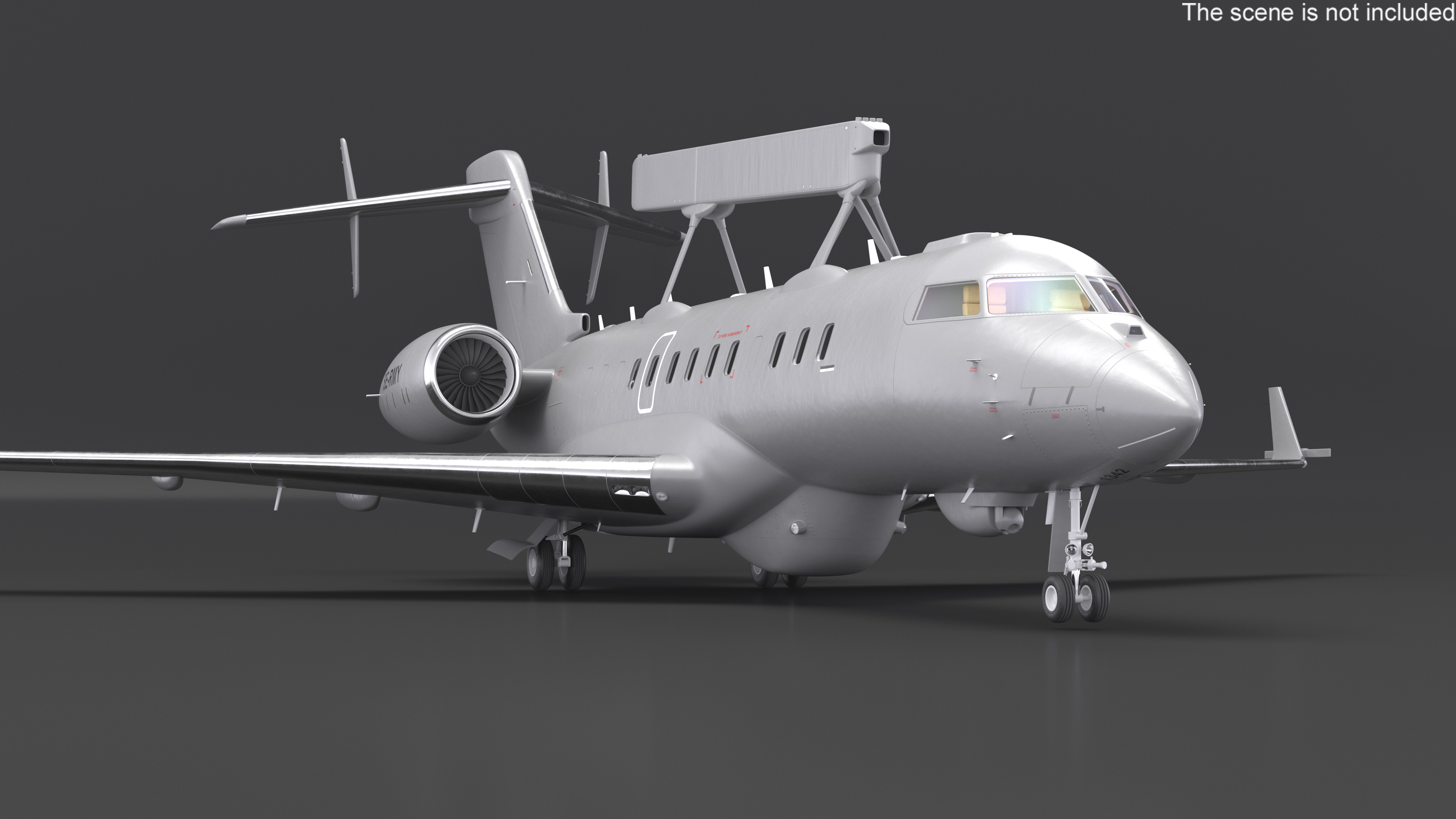 SAAB GlobalEye AEW Aircraft Simplified Interior 3D