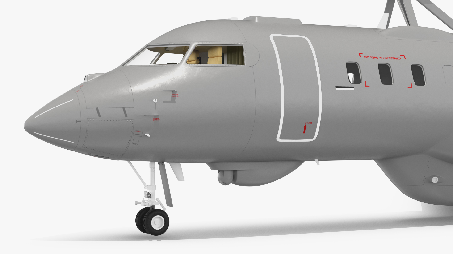 SAAB GlobalEye AEW Aircraft Simplified Interior 3D