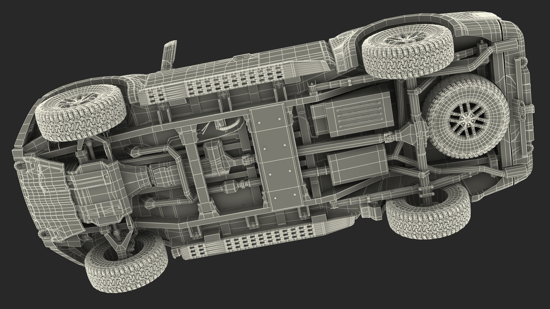 Orange Pickup Truck 3D model