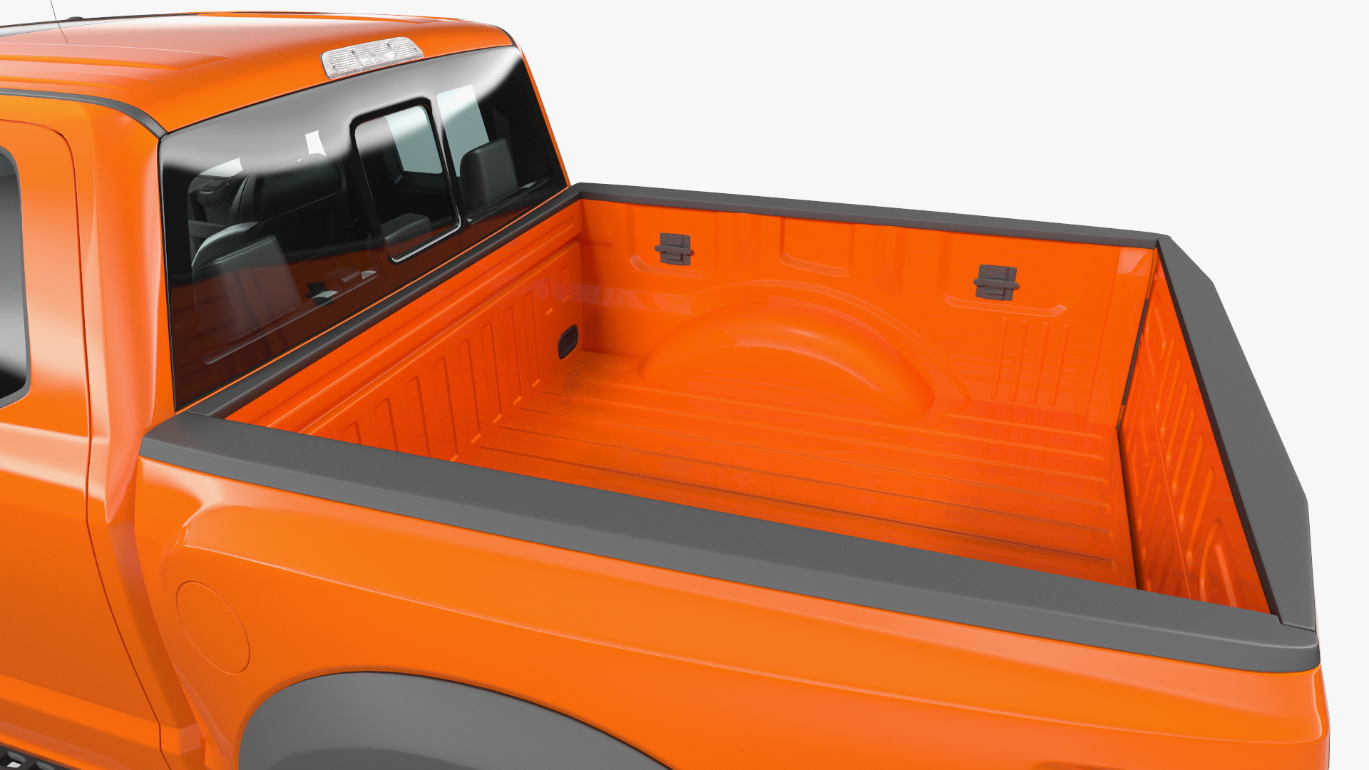 Orange Pickup Truck 3D model