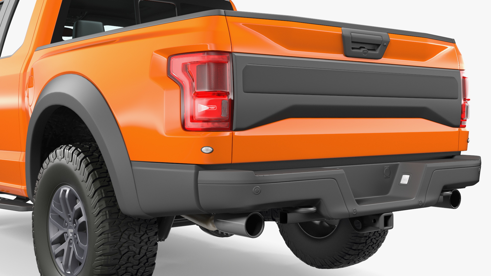 Orange Pickup Truck 3D model