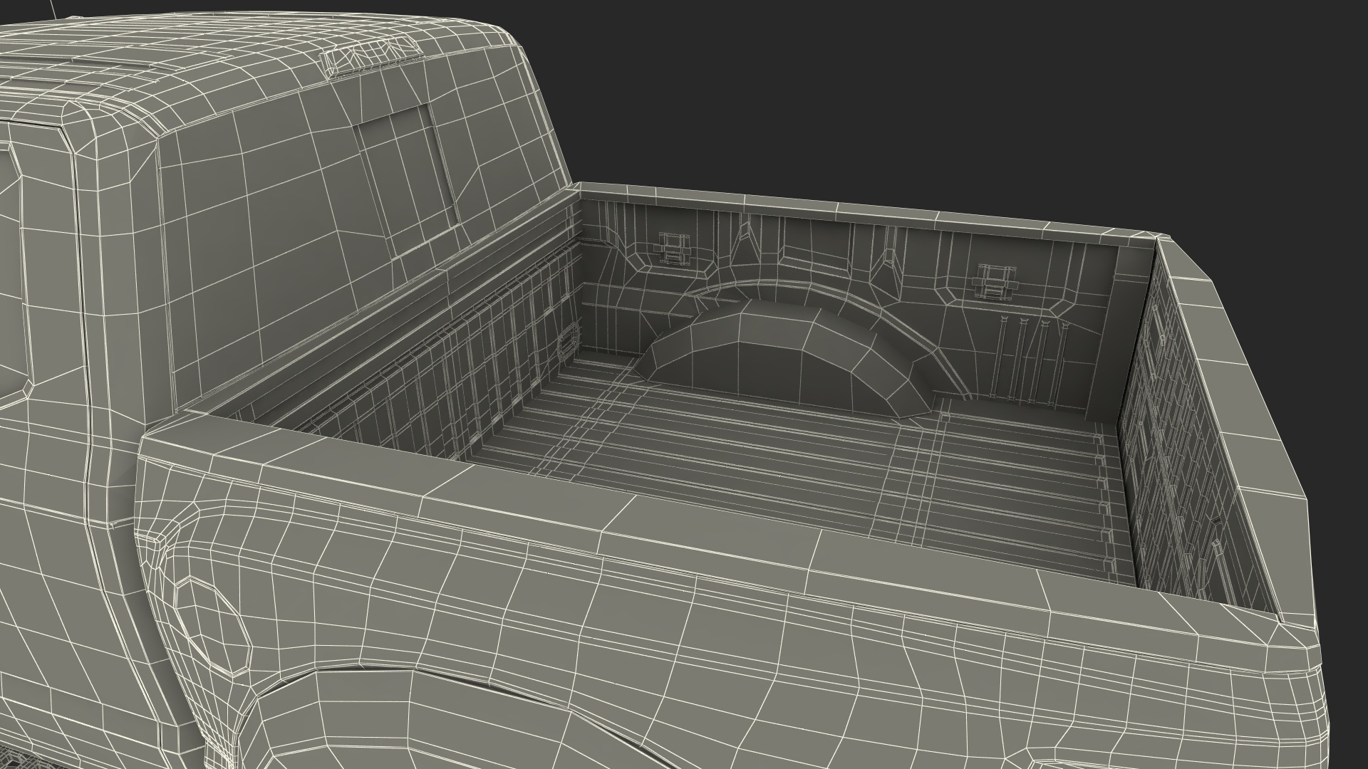 Orange Pickup Truck 3D model