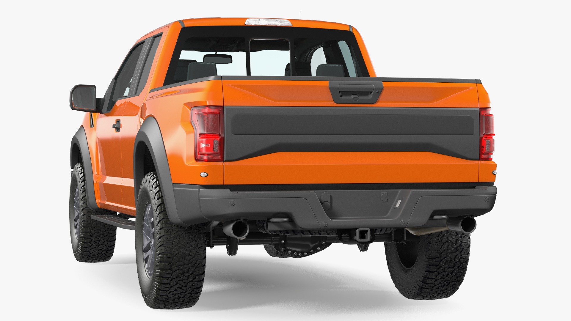 Orange Pickup Truck 3D model