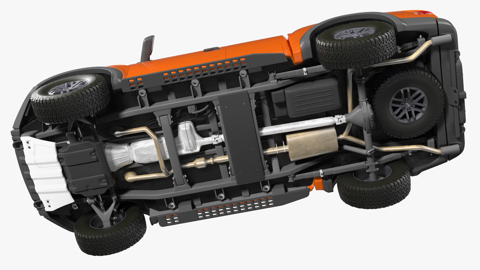 Orange Pickup Truck 3D model