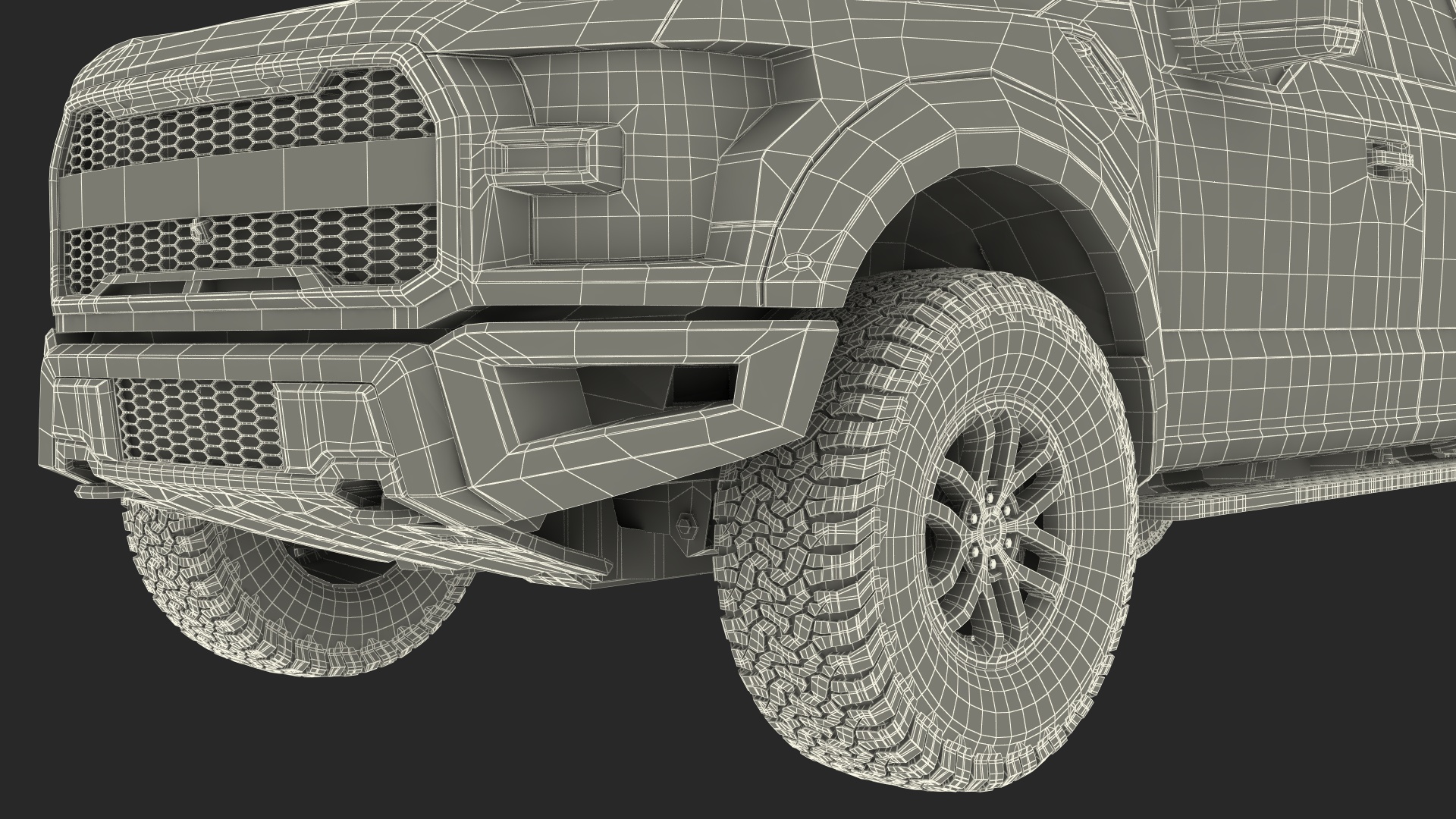 Orange Pickup Truck 3D model