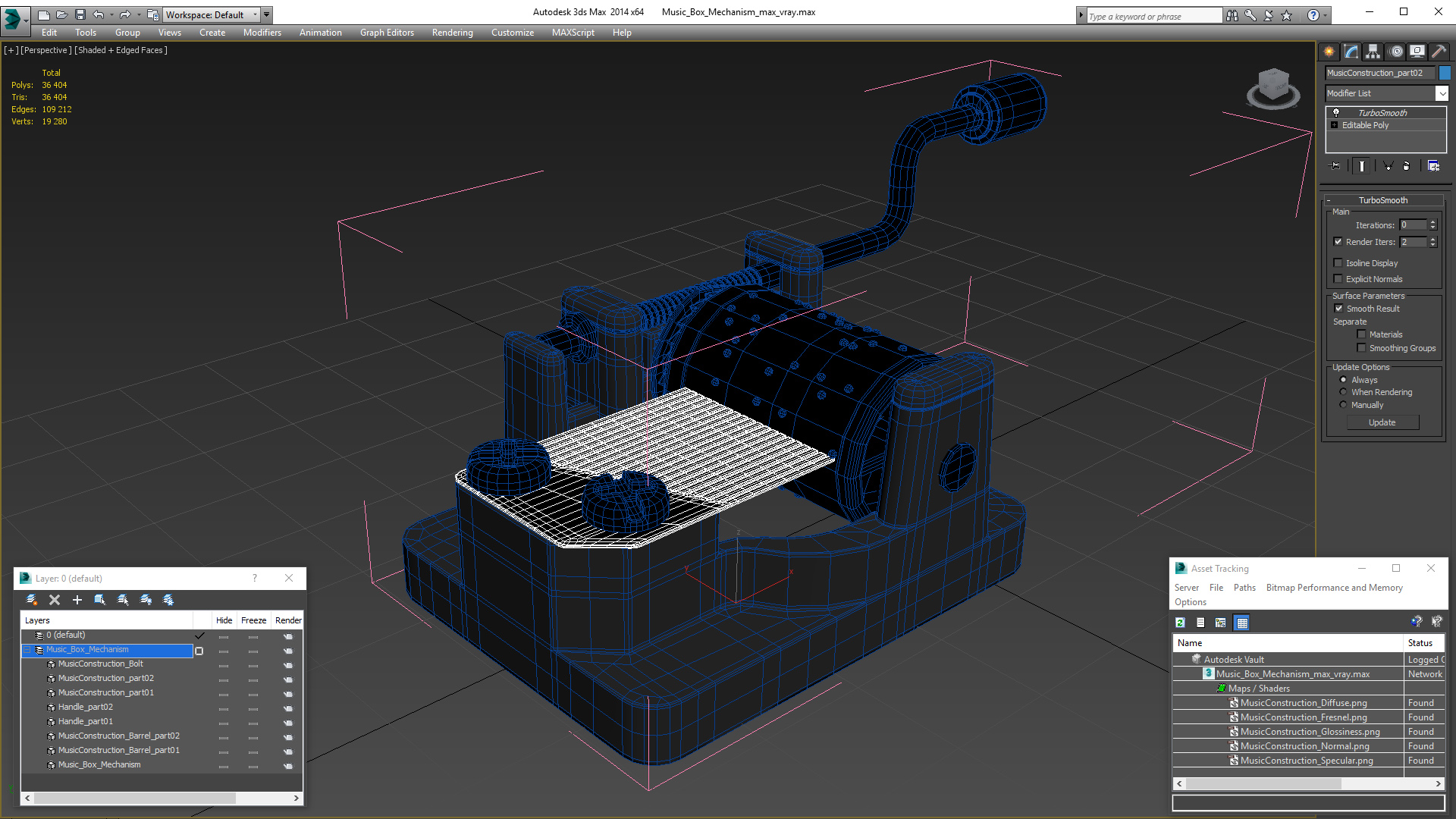 Music Box Mechanism 3D model