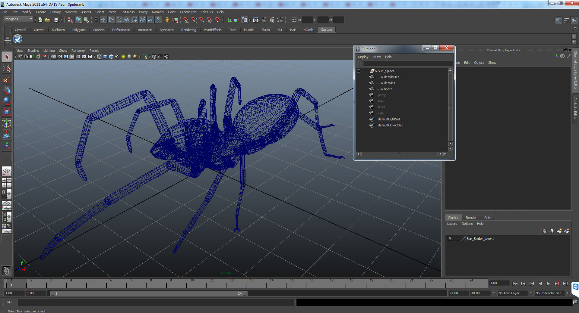 3D model Sun Spider