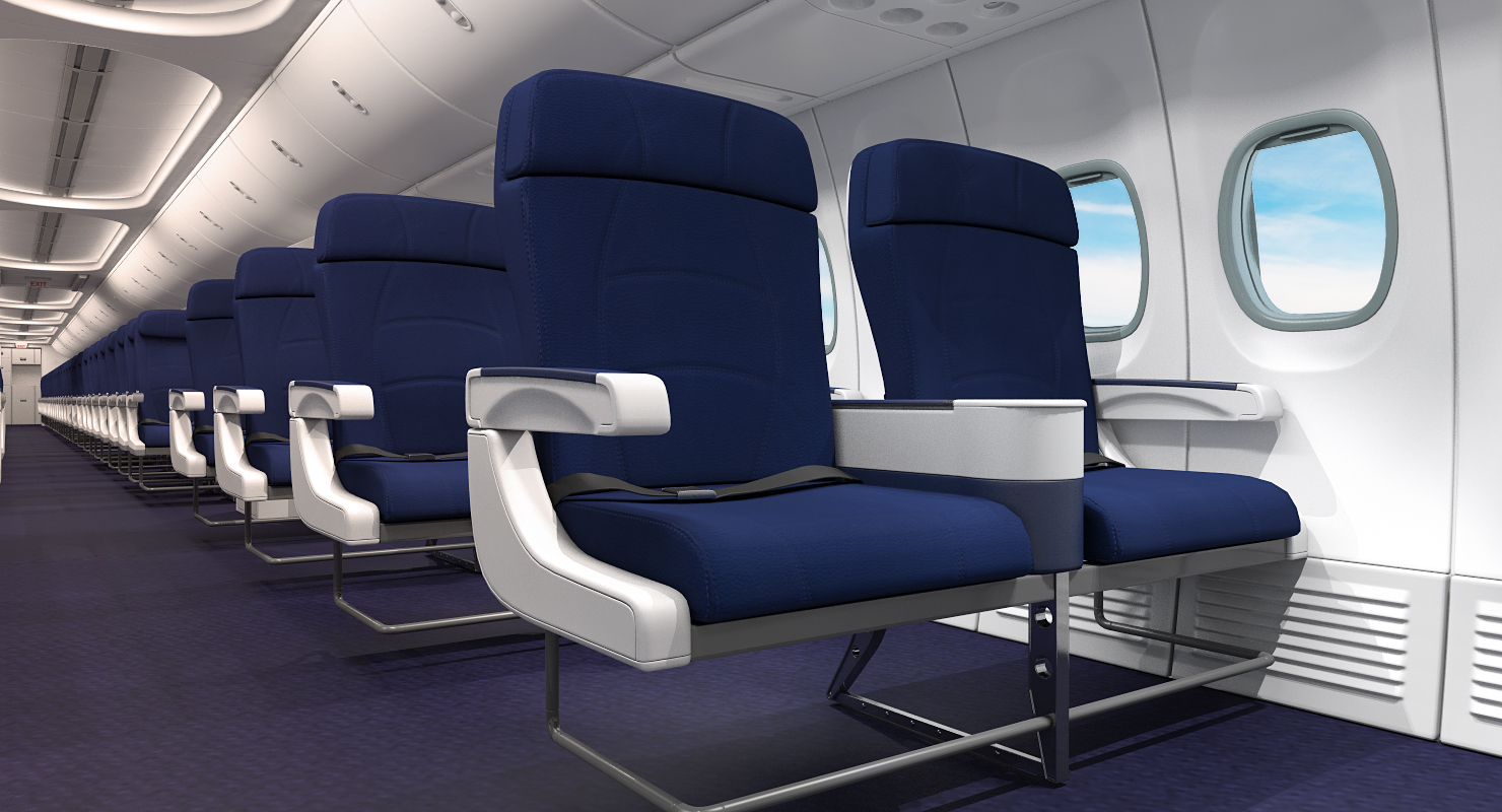 3D Boeing 737 900 ER Generic with Cabin Rigged model
