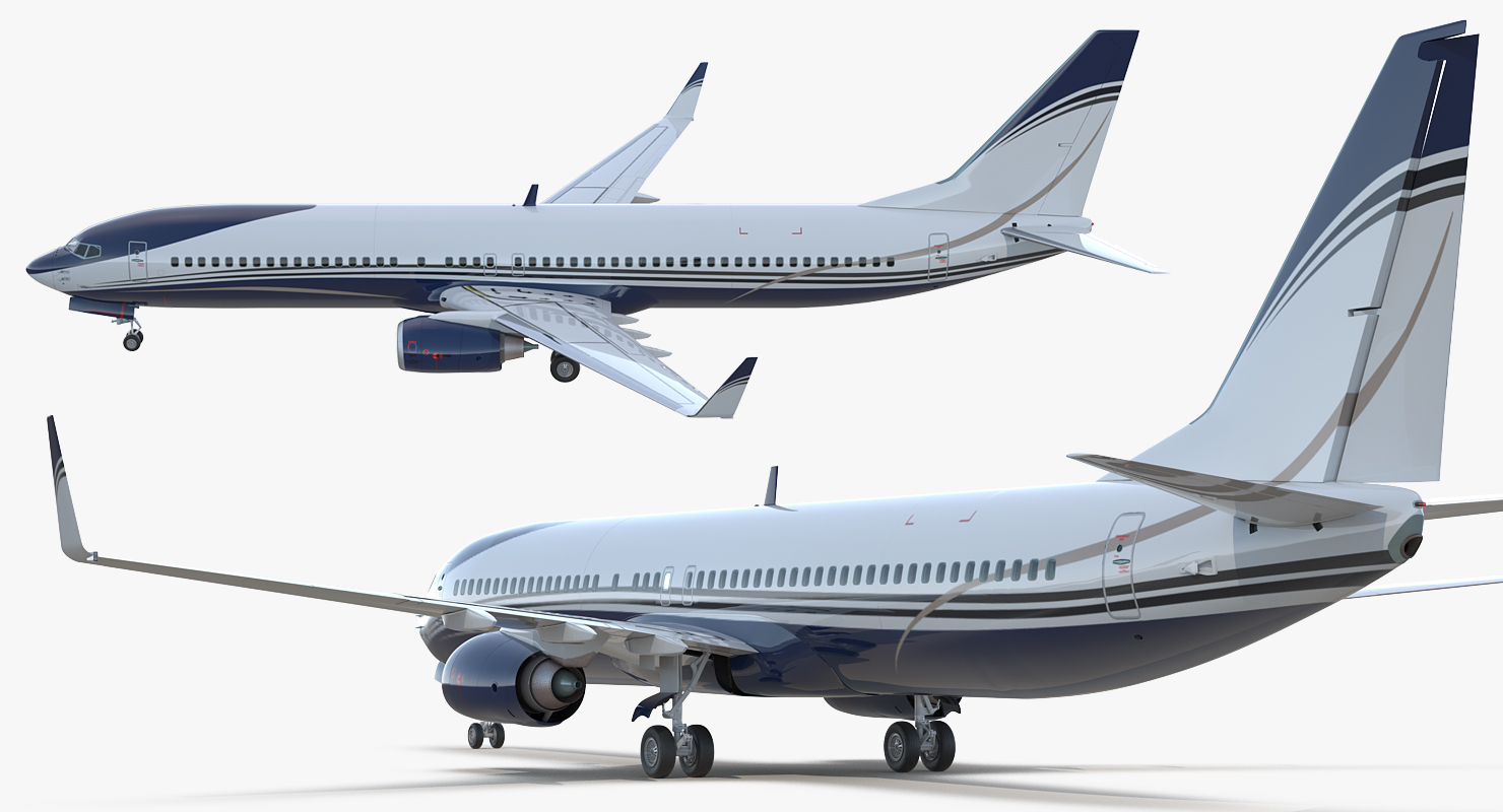 3D Boeing 737 900 ER Generic with Cabin Rigged model