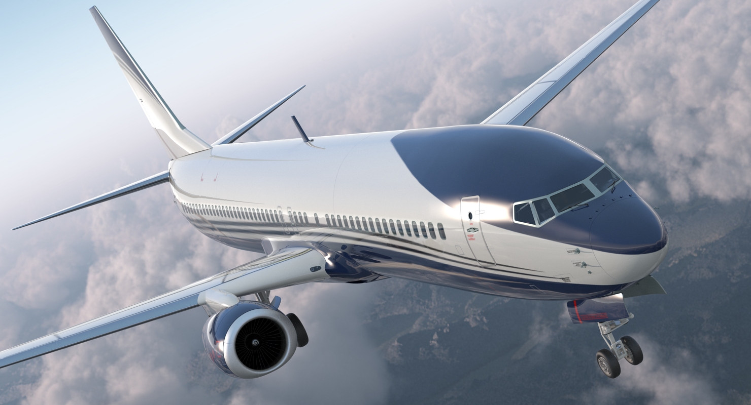 3D Boeing 737 900 ER Generic with Cabin Rigged model