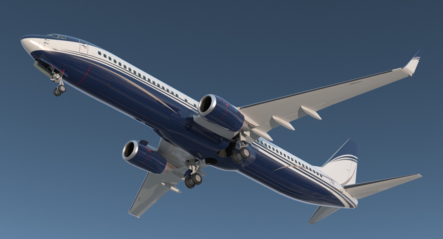 3D Boeing 737 900 ER Generic with Cabin Rigged model